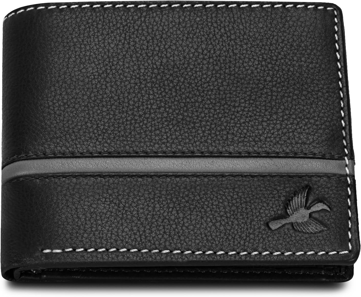 HO-RNn BULL Denial Black Leather Wallet for Men,Wallets Men with RFID Blocking,Mens Wallet Leather