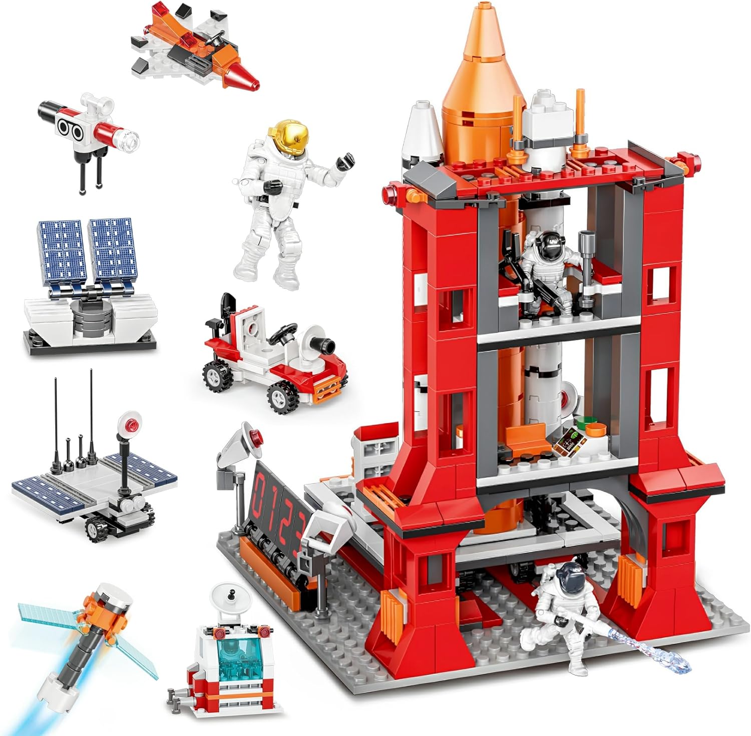 Space Shuttle Building Toys, 855Pcs STEM Aerospace Rocket Building Set for 6 7 8 9 10 11 12 Year Old Kids Boys Girls, Best Gifts for Christmas Birthday