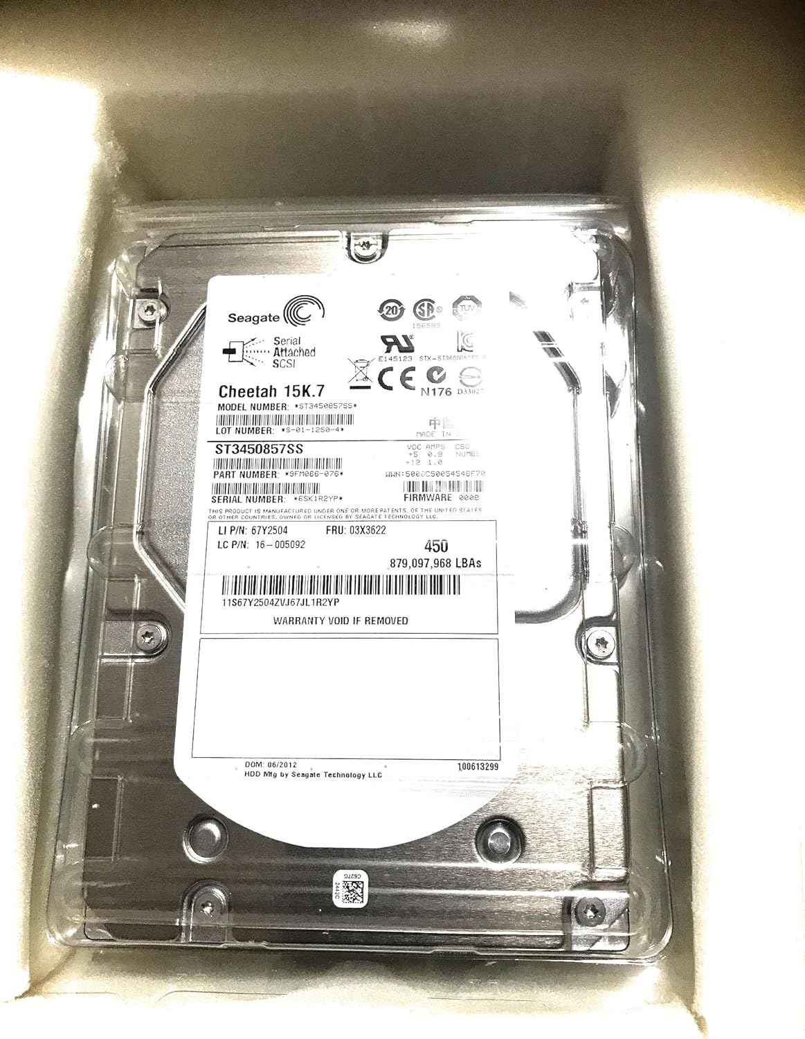 Dell Part # ST3450857SS-DELL,