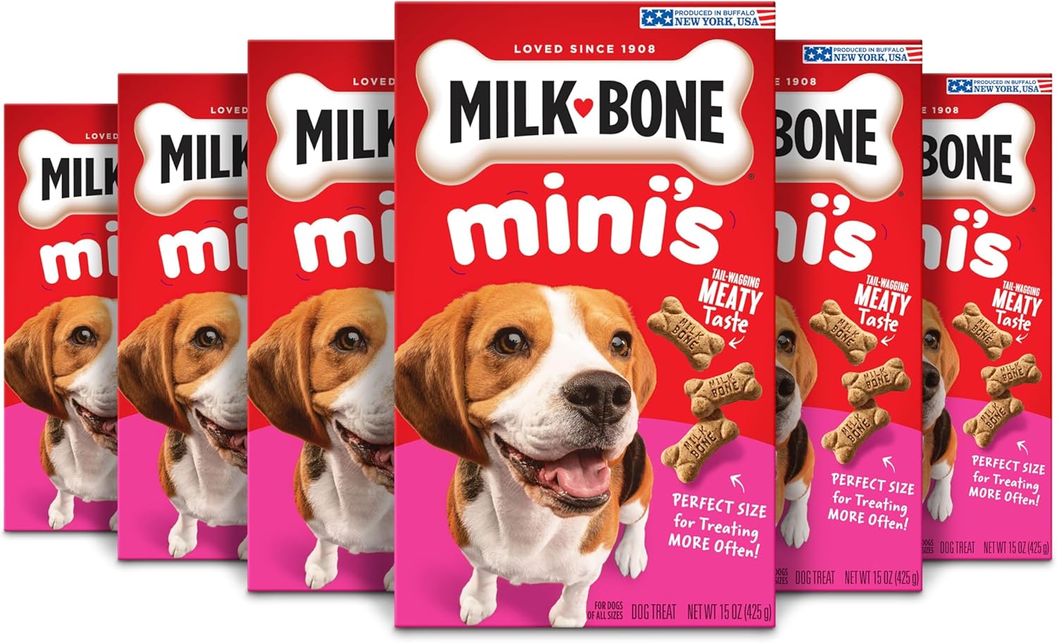 Milk-Bone Mini’s Original Dog Biscuits, 15 Ounce (Pack of 6)