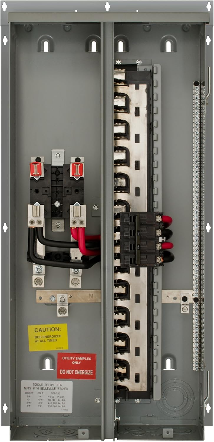 Siemens MC2040B1200EFC 20 Space 40 Circuit 200 Amp Flush Mount Meter Load Center Combination with Ring Type Cover