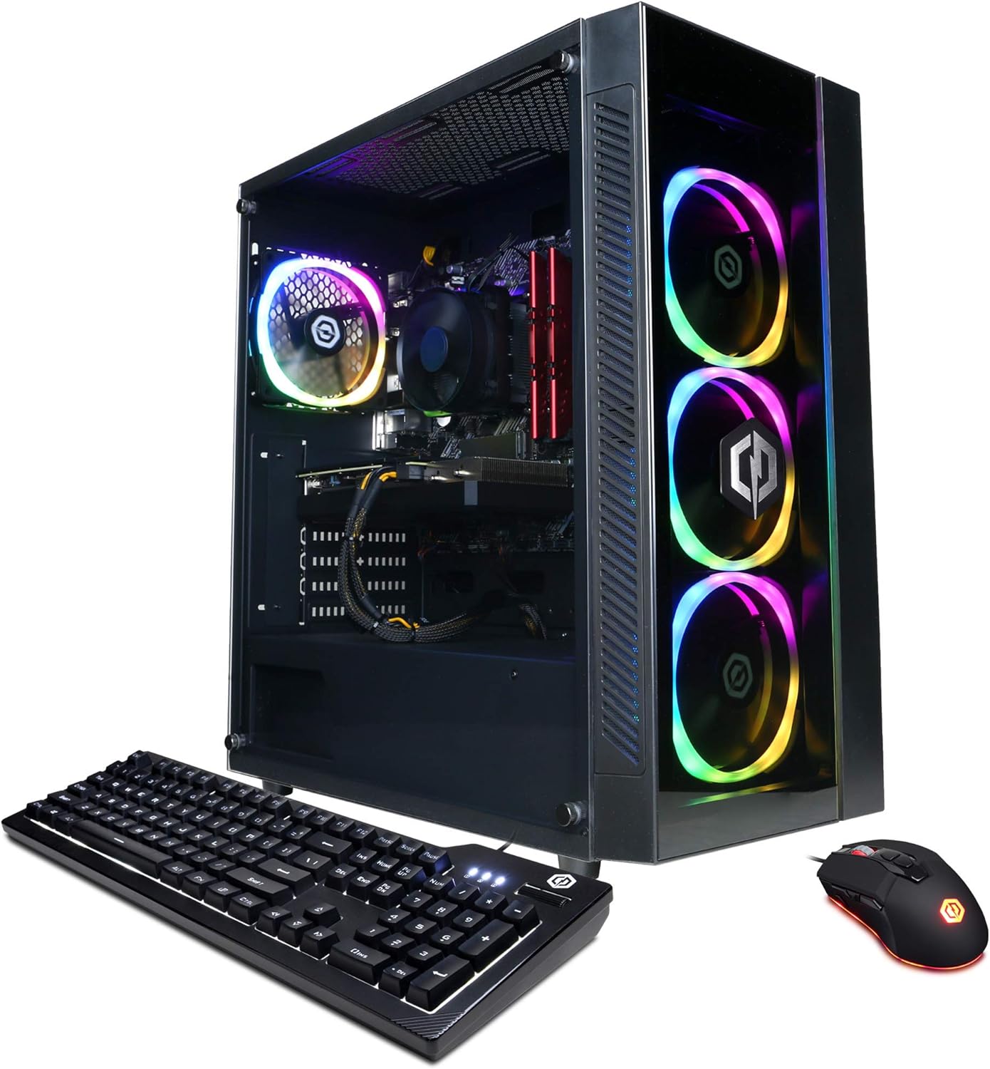 CYBERRPOWERPC Gamer Xtreme VR Gaming PC, Intel Core i5-11600KF 3.9GHz, GeForce RTX 3060 12GB, 16GB DDR4, 500GB PCI-E NVMe SSD, 1TB HDD, WiFi Ready & Win 11 Home (GXiVR8480A11), Black