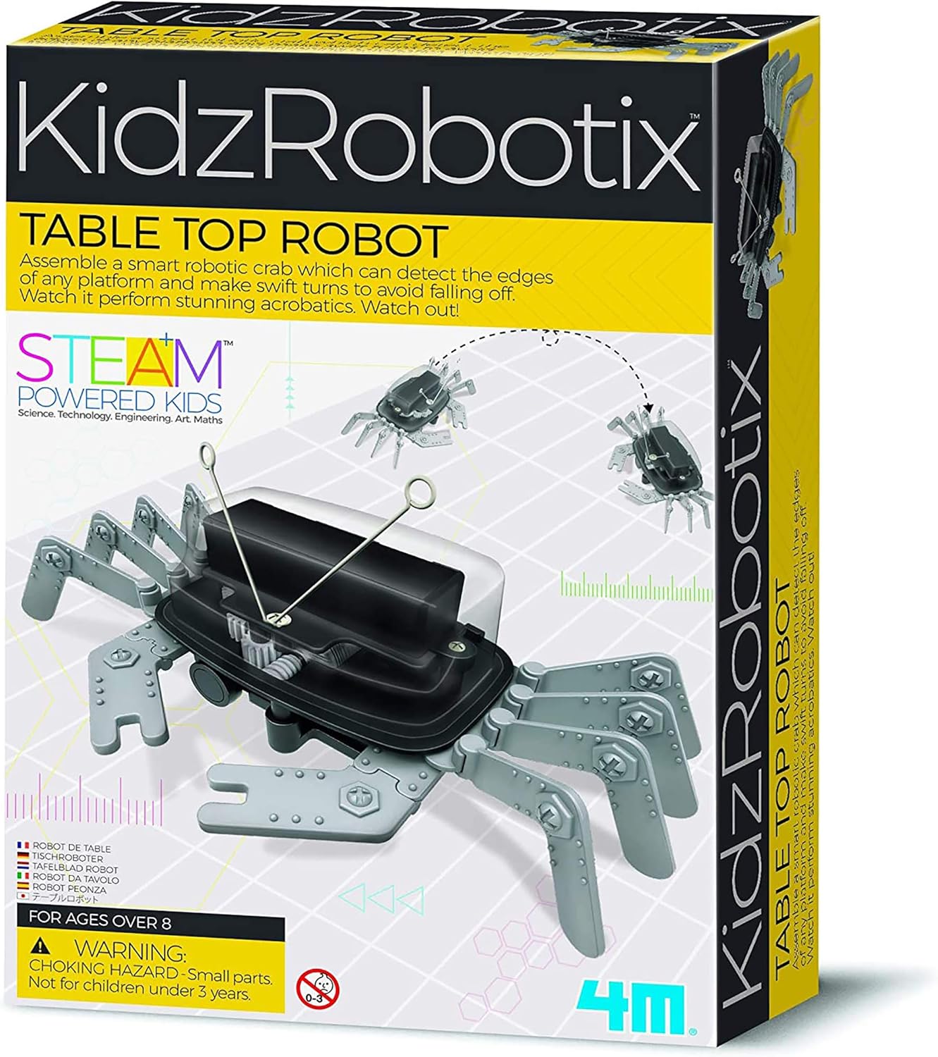 4M 5576 Table Top Robot – DIY Robotics Stem Toys, Engineering Edge Detector Gift for Kids & Teens, Boys & Girls (Packaging May Vary)