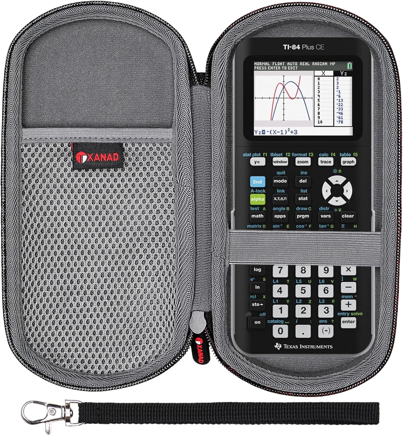 Hard Case Compatible with Texas Instruments TI-84 Plus CE/TI-84 Plus/TI-89 / TI-83 / TI-30XS / TI-36X Pro/TI-34 Color Graphing Calculator by XANAD (Grey)