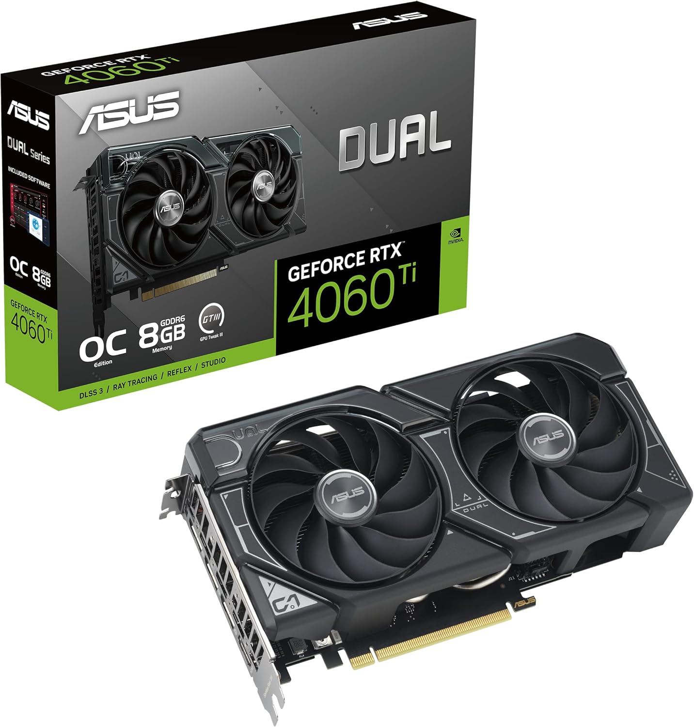 Asus NVIDIA GeForce RTX 4060 Ti Dual OC 8GB PCI Express 2595MHz Graphics Card