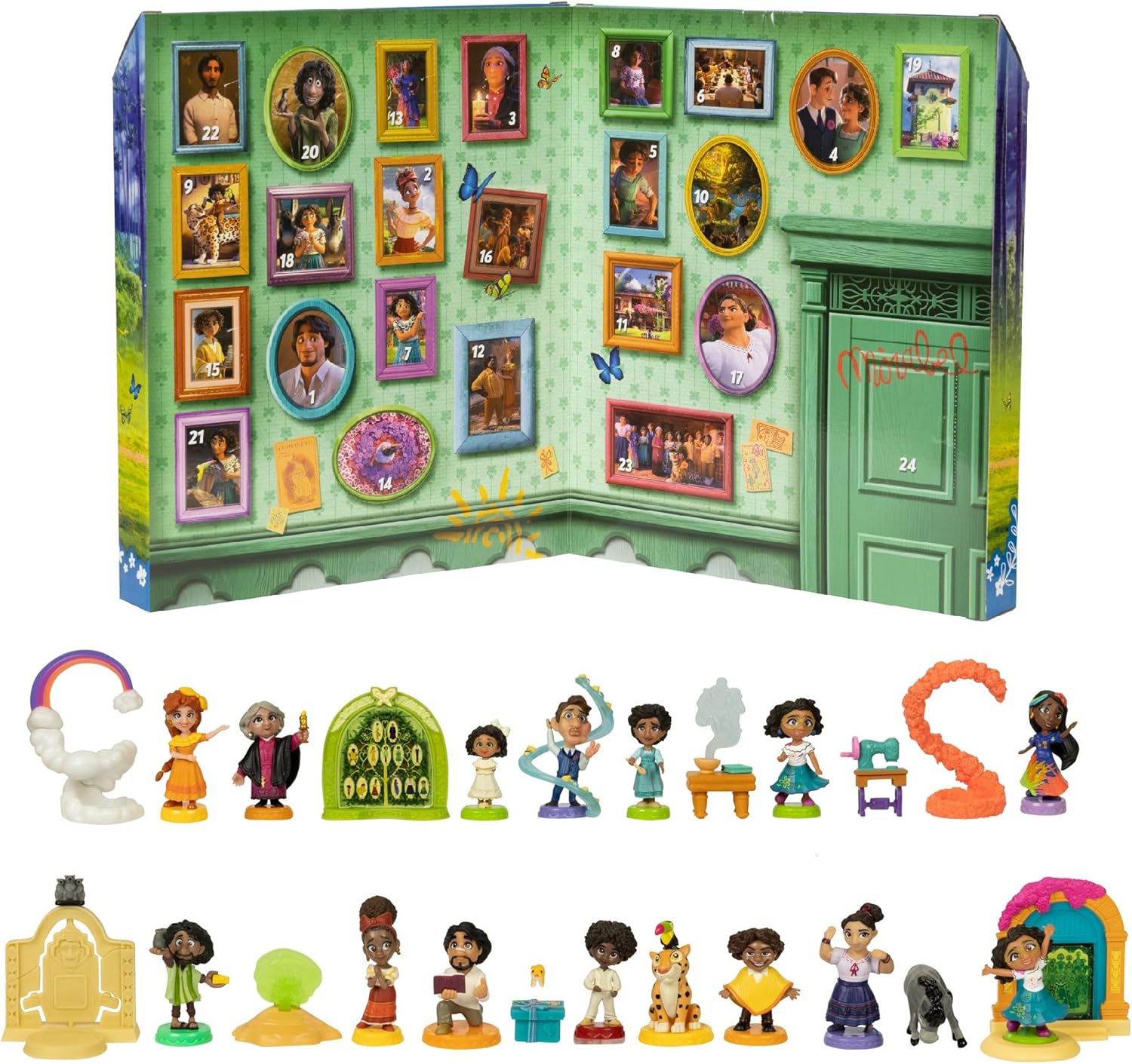 Madrigal Family Surprises Advent Calendar Includes 14 Madrigal Family Member Figurines & 13 Accessories, 24 Days of Surprises!