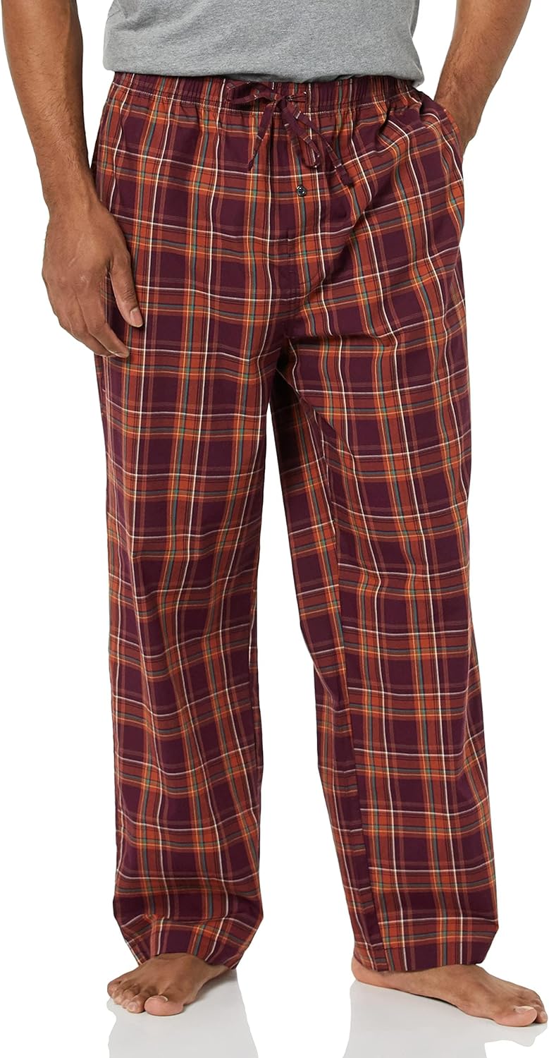 Amazon Essentials Men’s Straight-Fit Woven Pajama Pant