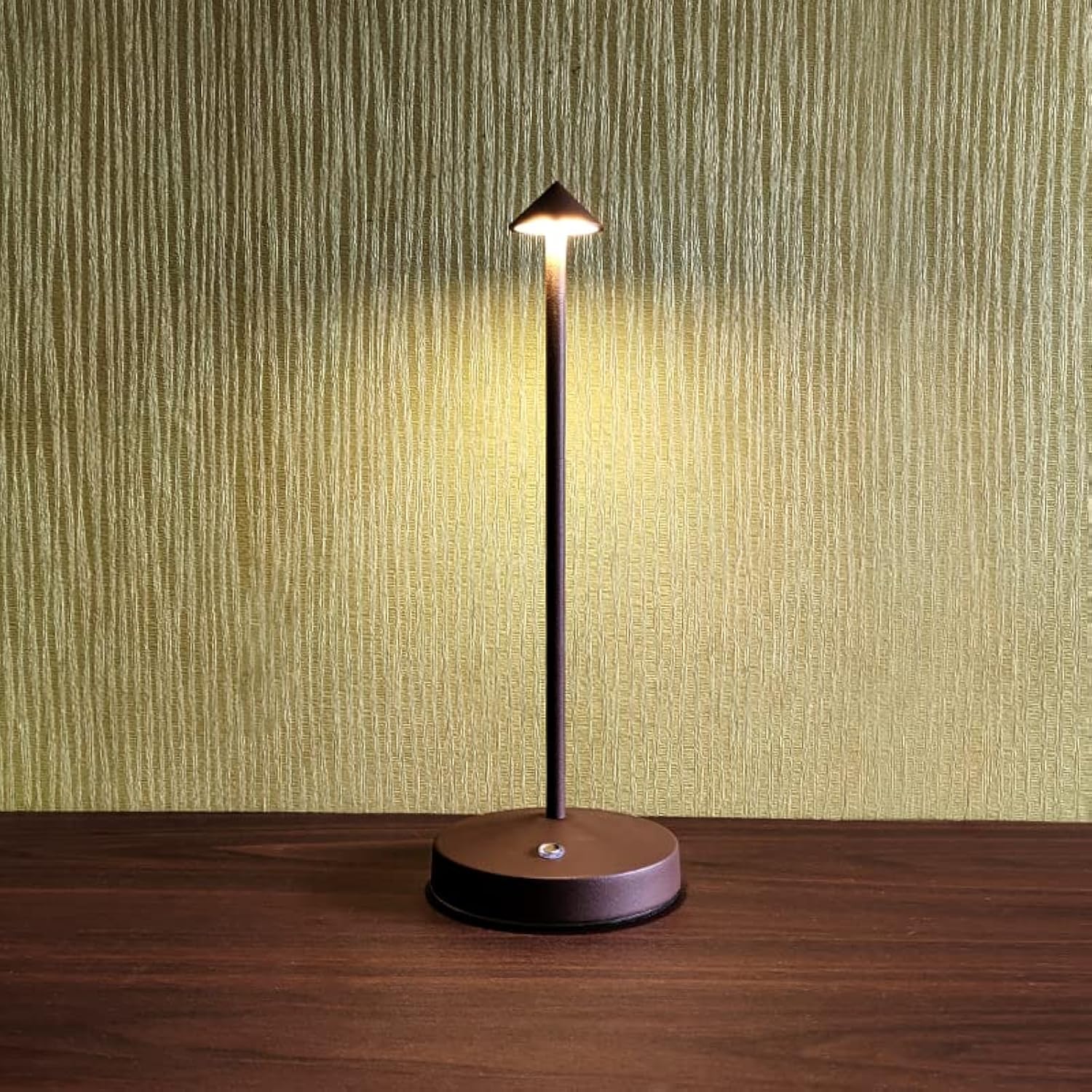 Cordless Table Lamps,Rechargeable Led Touch Bar Lamp, Portable Battery Desk Lamp,2 Level Brightness Dimmable Night Light,Minimalist Design, for Living Room/Restaurant/Couple Dinner/(Rust)