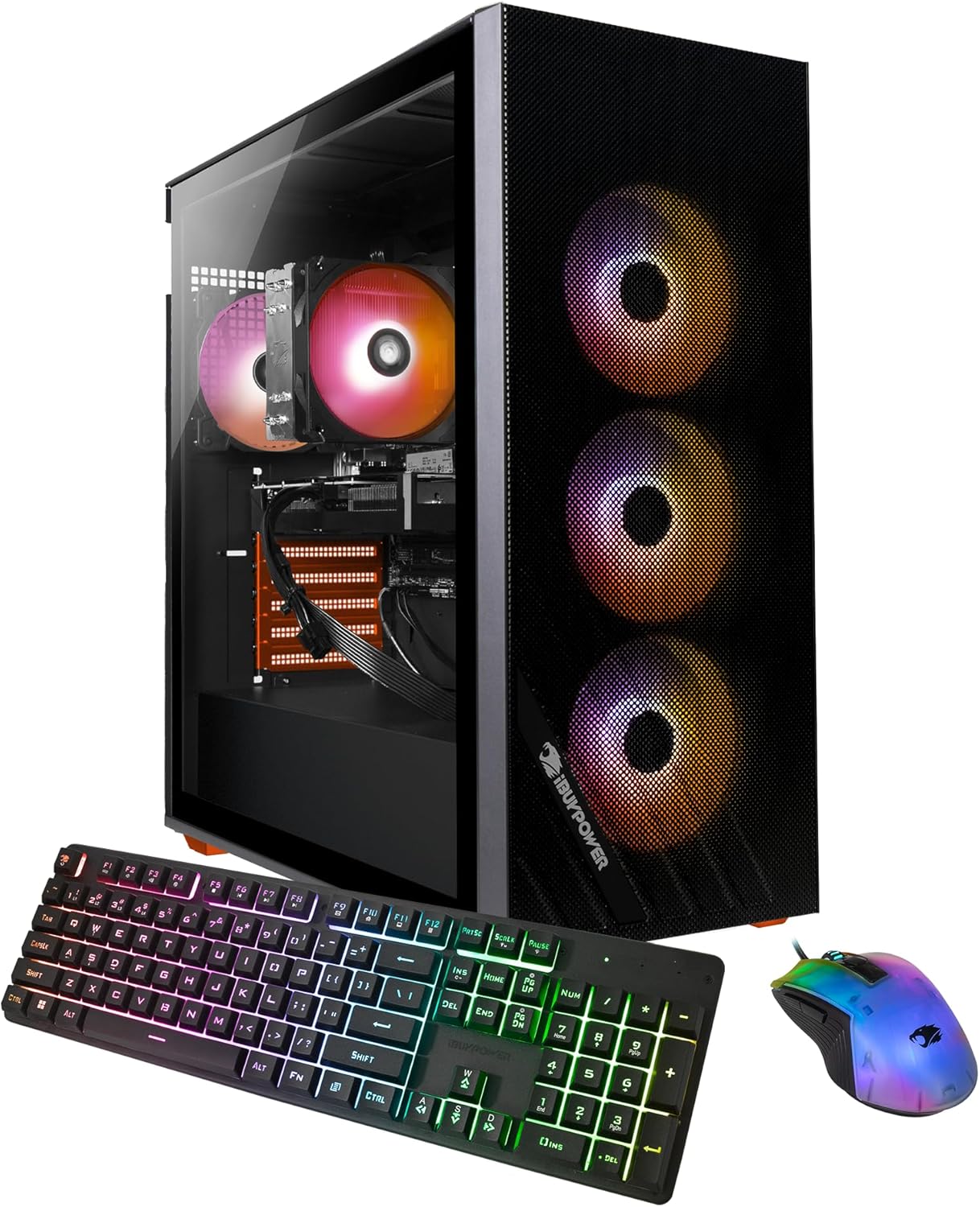 iBUYPOWER Scale Orange Gaming PC Desktop Computer (AMD Ryzen 5 7600 CPU, NVIDIA GeForce RTX 4060 Ti 8GB GPU, 16GB DDR5 Non-RGB 5200MHz RAM (8×2), 1TB NVMe SSD, WiFi Ready, Windows 11 Home)-SCA5N46T01