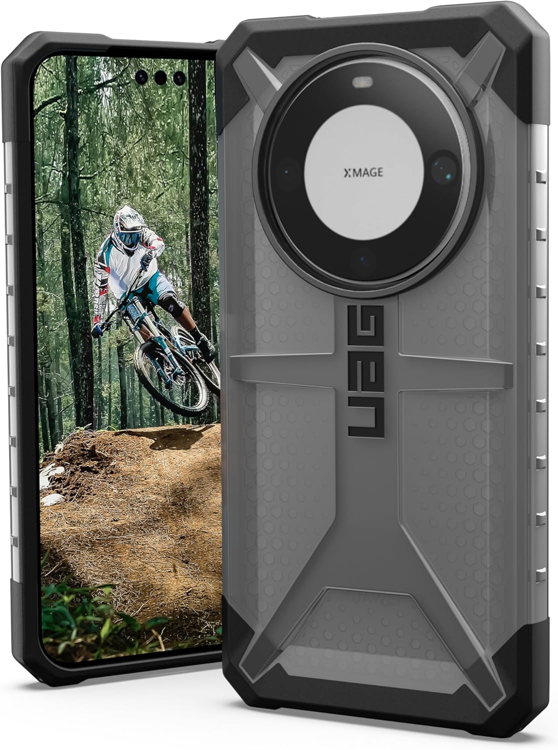 URBAN ARMOR GEAR UAG Designed for Huawei Mate 60 Pro Case Plasma Ash, Rugged Anti-Yellowing Translucent Clear Ultra-Thin Military Grade Dropproof Protective Cover