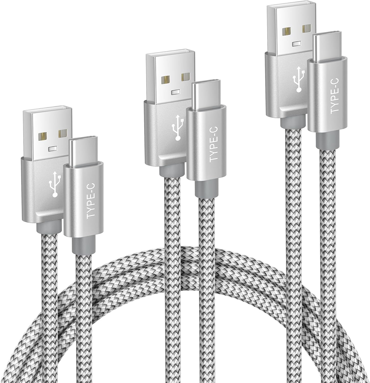 Elebase iPhone 16 15 Pro Max Charger Cord 1.5/3.3/6.6FT 3-Pack,USB to USB Type C Car Charging Cable,USBC Power Cable for New Apple iPad Mini Air,Airpods 4,Samsung Galaxy S24 S23 Plus Ultra,Z Flip Fold