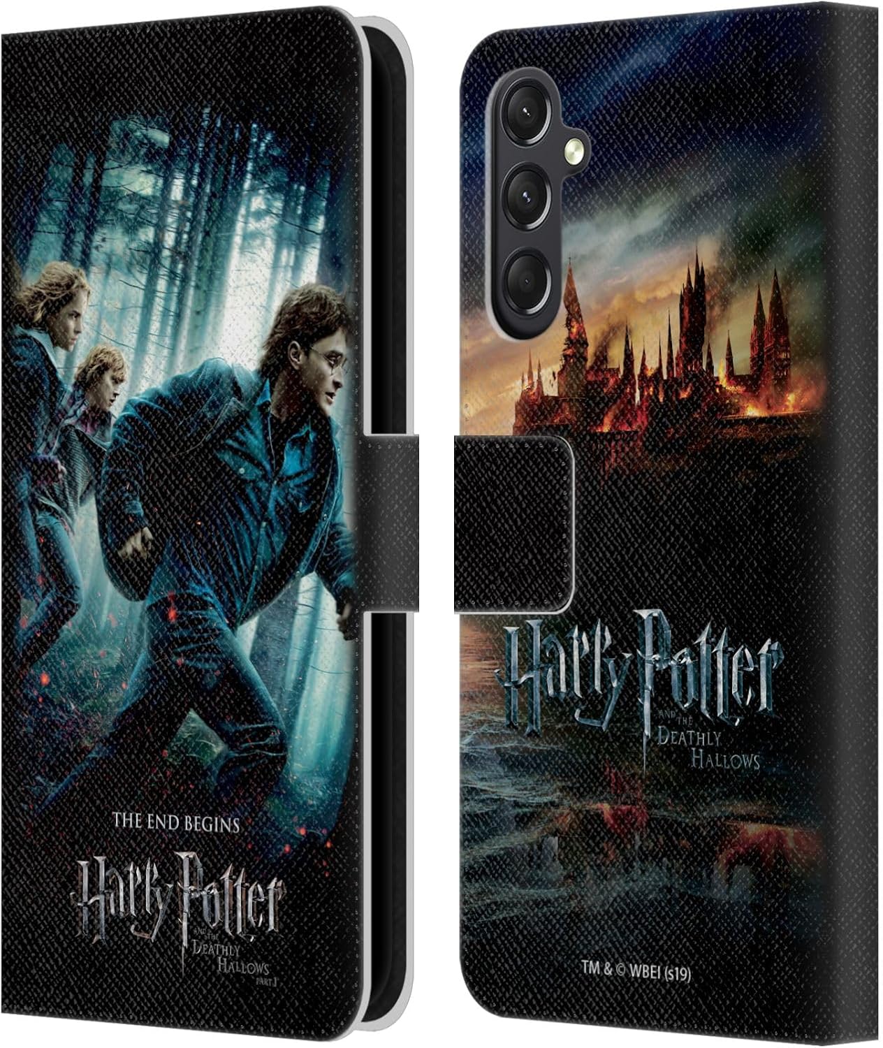 Head Case Designs Officially Licensed Harry Potter Group Deathly Hallows VII Leather Book Wallet Case Cover Compatible with Samsung Galaxy A24 4G / Galaxy M34 5G