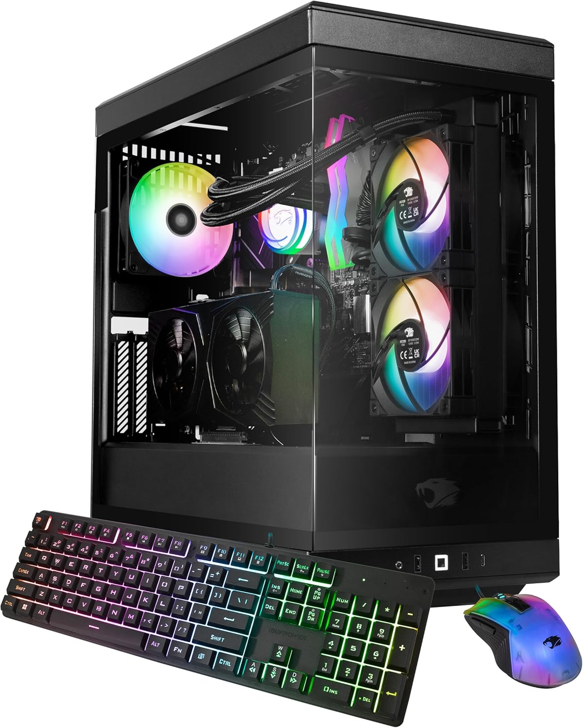 iBUYPOWER Y40BI7N4704 Liquid Cooled Gaming Desktop Computer, Intel Core Ultra 7 265KF 3.9GHz, 32GB RAM, 2TB SSD, NVIDIA GeForce RTX 4070 12GB, Windows 11 Home