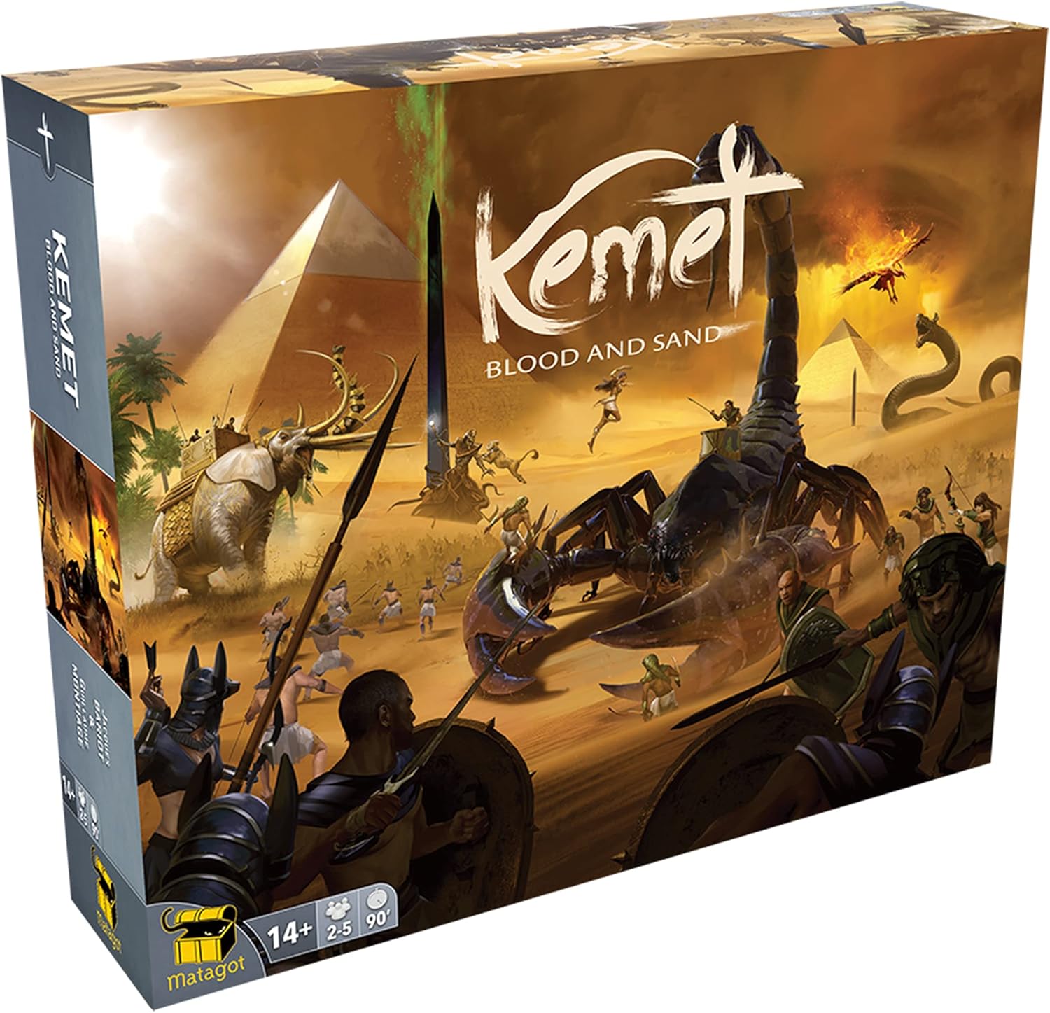 Matagot Kemet Blood and Sand Board Game (Revised Edition) | Strategy Board Game for Teens and Adults | Ages 14 and up | 2 to 5 Players | Average Playtime 90 Minutes | Made by Matagot