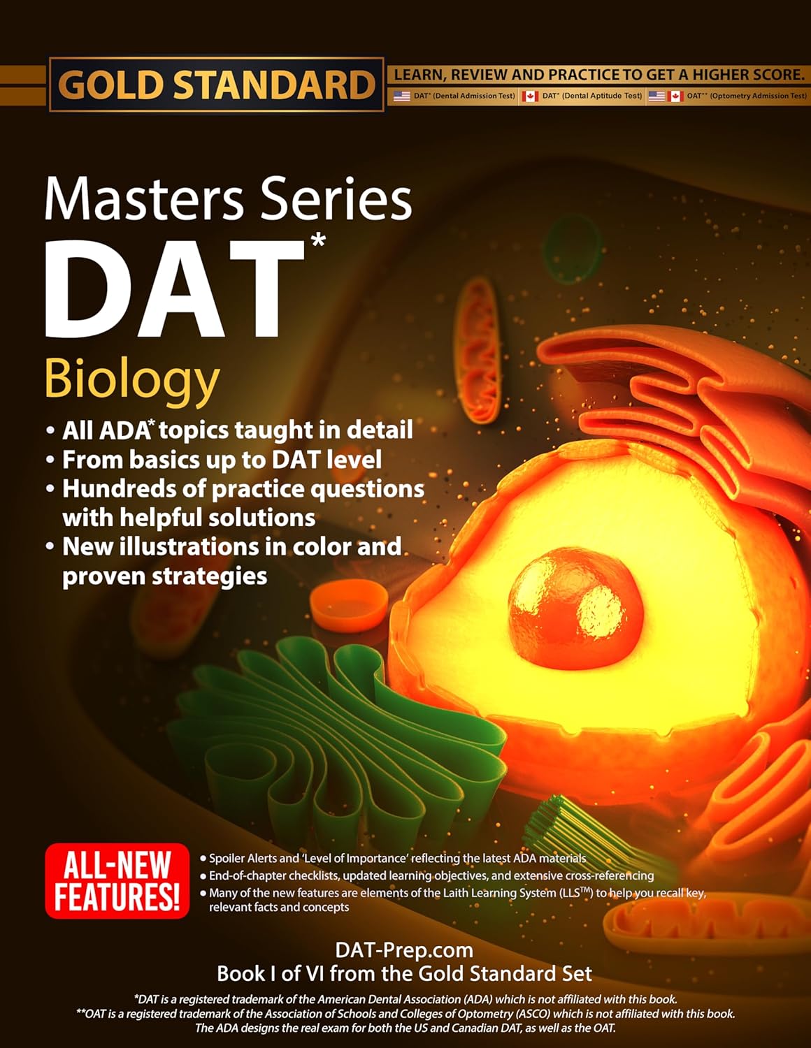 DAT/OAT Prep Biology Masters Series, Comprehensive DAT Preparation and Practice for the Dental Admission Test Biology by Gold Standard DAT