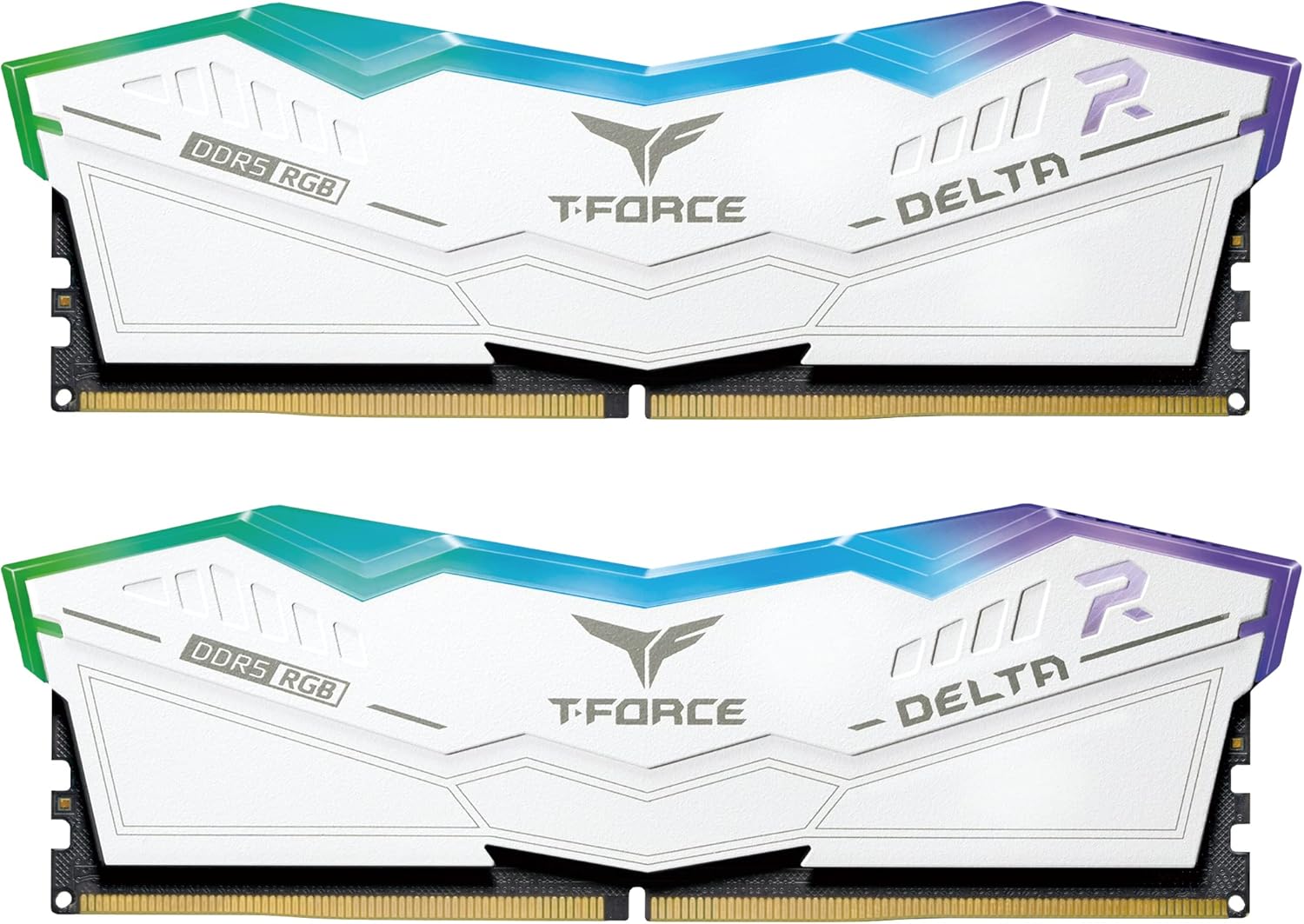 TEAMGROUP T-Force Delta RGB DDR5 Ram 32GB (2x16GB) 6200MHz PC5-49600 CL38 Desktop Memory Module Ram for 600 700 Series Chipset XMP 3.0 Ready White FF4D532G6200HC38ADC01