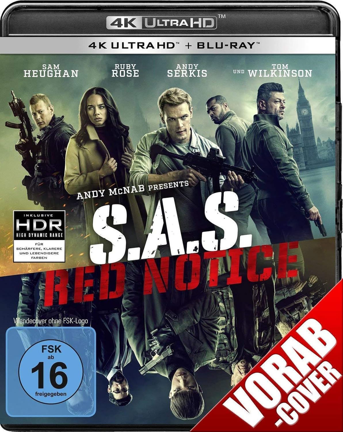 S.A.S. Red Notice 4K, 1 UHD-Blu-ray + 1 Blu-ray