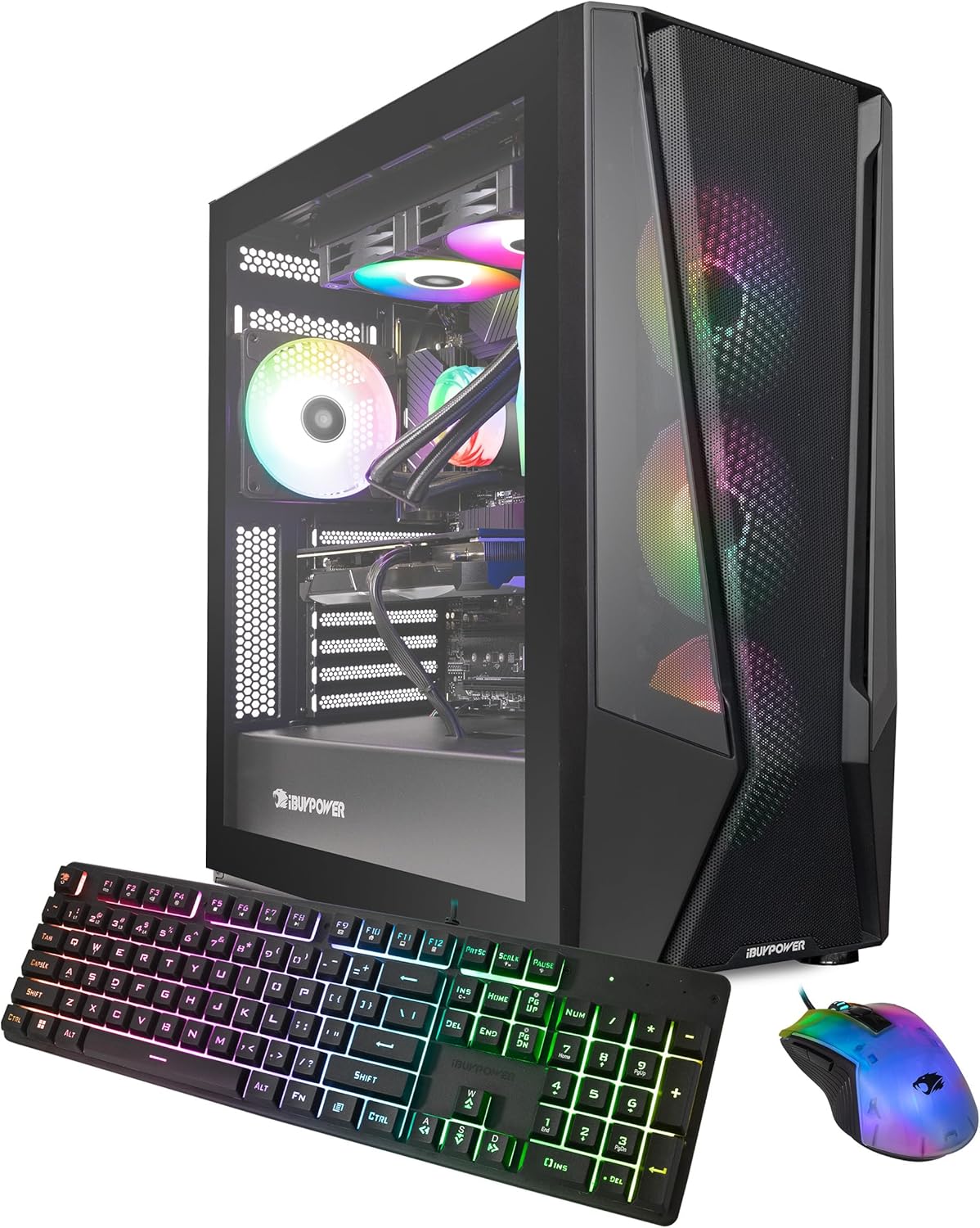 iBUYPOWER Trace 7 Mesh Gaming PC Computer Desktop TMA7N46T01 (AMD Ryzen 7 9700X, NVIDIA GeForce RTX 4060 Ti 8GB, 32GB DDR5 RGB 5200MHz (16×2), 1TB NVMe, WiFi Ready, Windows 11 Home Advanced)