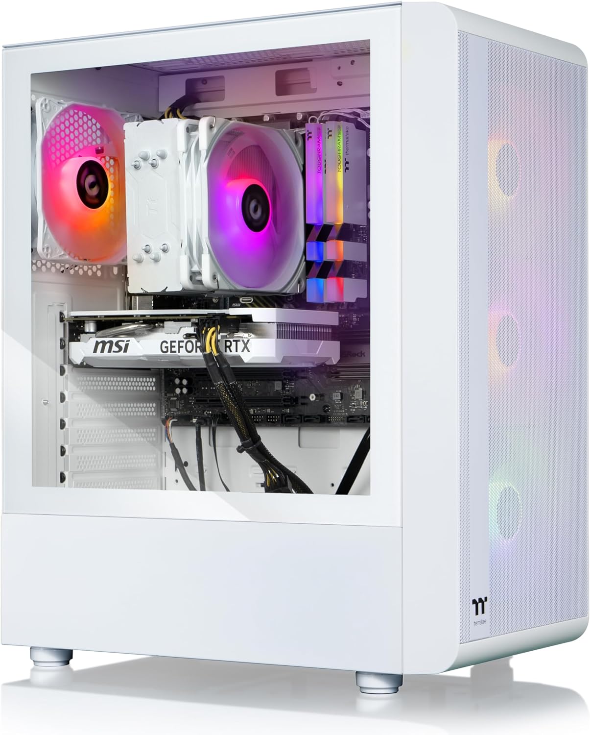 Thermaltake LCGS Quartz i460T R4 Gaming Desktop (Intel Core i5-13400F, ToughRam DDR4 3600Mhz 16GB RGB Memory, NVIDIA GeForce® RTX 4060 Ti, 1TB NVMe M.2, Windows 11) S2QT-B66R-46T-LCS