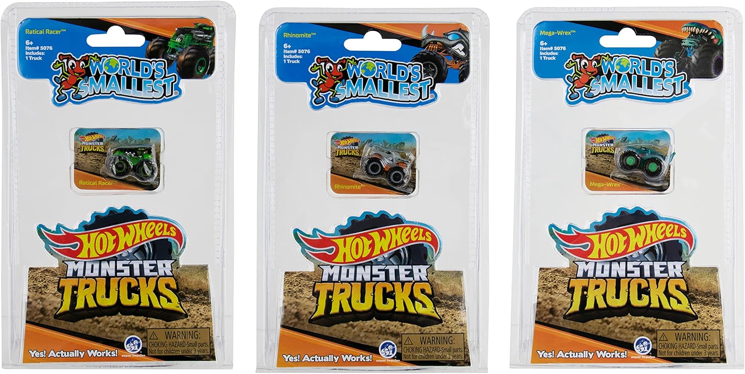 Worlds Smallest Hot Wheels Monster Trucks Series 3 (3 Pack)