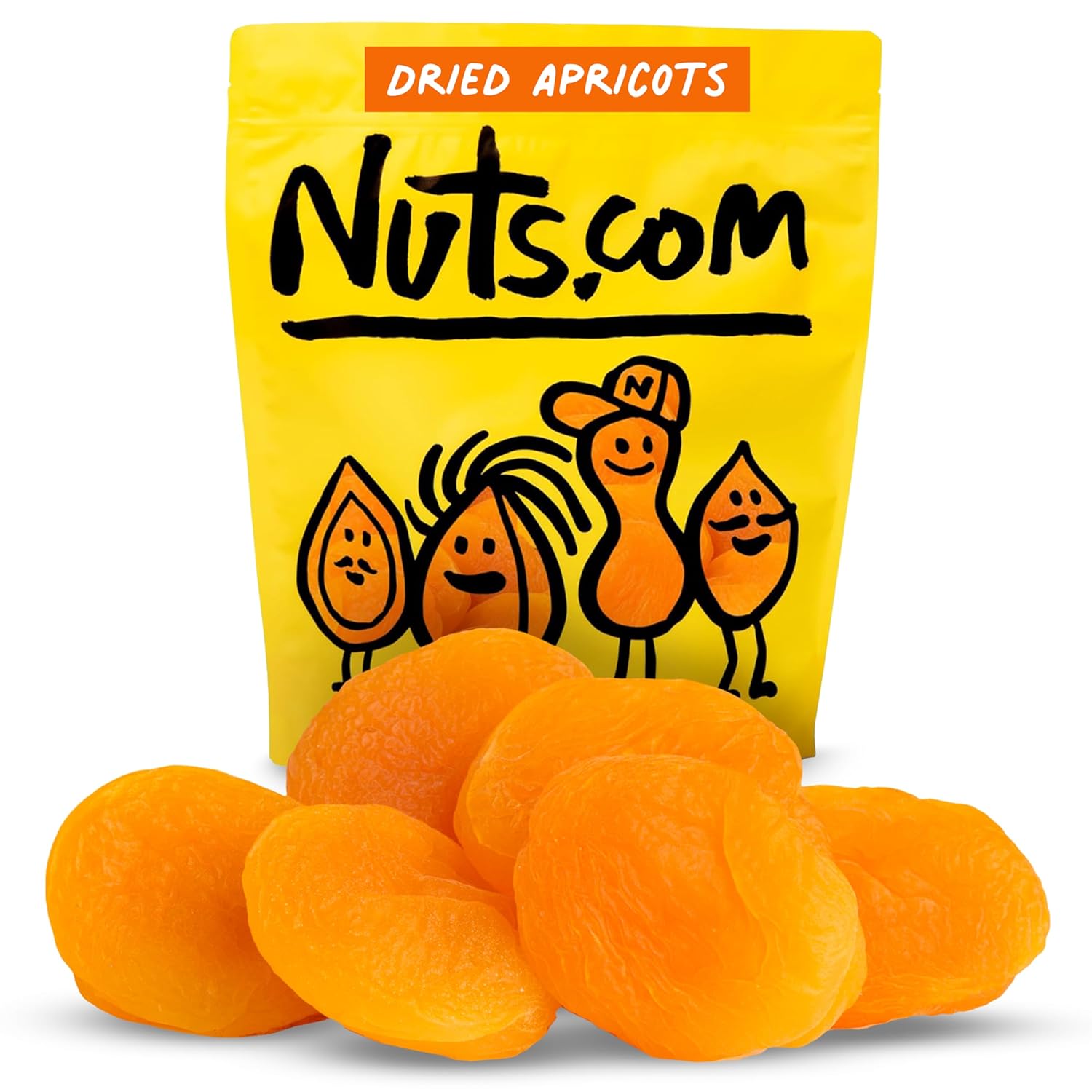 Nuts.com – Dried Apricots – No Sugar Added, Healthy Fruit Snack for Adults & Kids – Naturally Plump & Juicy, Good Source of Potassium & Fiber – Vegan, Gluten-Free & Kosher Pareve – 2 Pound Bag