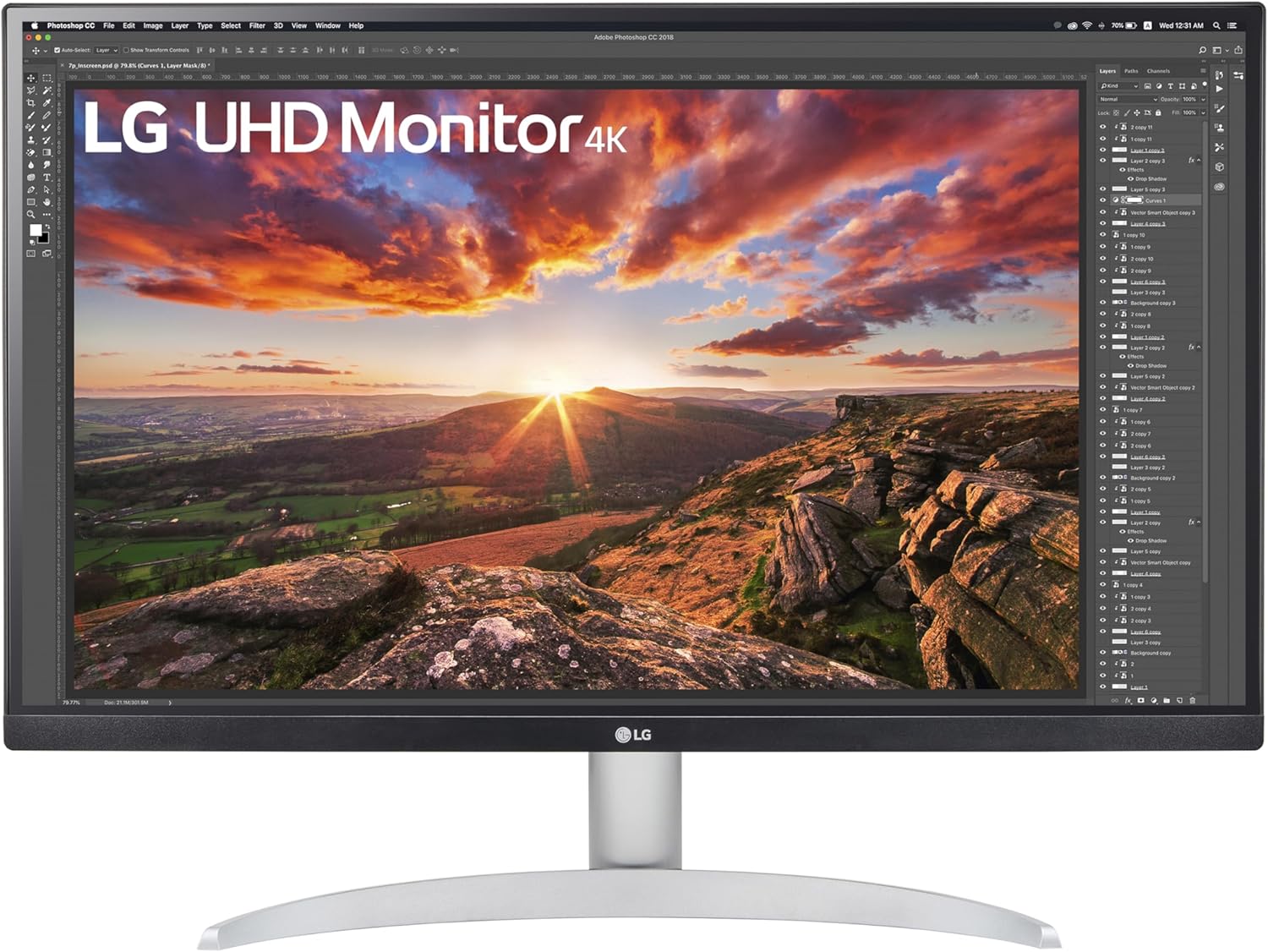 LG 27UP600-W Ultrafine 27-inch 4K UHD (3840×2160) VESA DisplayHDR 400 IPS Computer Monitor, AMD FreeSync, Borderless Design, Reader Mode, Flicker Safe, HDMI, DisplayPort, White