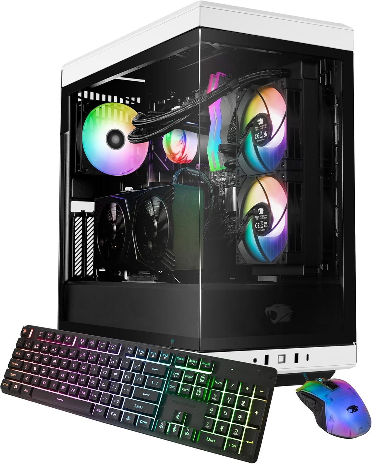 iBuyPower Y40 Gaming PC Computer Desktop Y40WI7N46T01 (Intel Core i7 13700KF, RTX 4060Ti 8GB, 32GB DDR5 5200 RGB (16×2), 2TB NVMe SSD, Windows 11 Home)