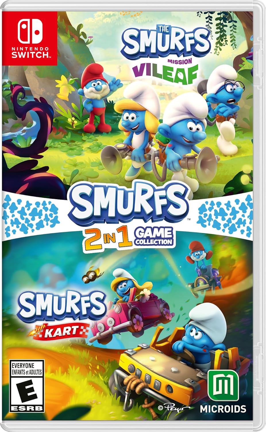 Smurfs 2-In-1 Game Collection: The Smurfs Mission Vileaf And Smurfs Kart for Nintendo Switch