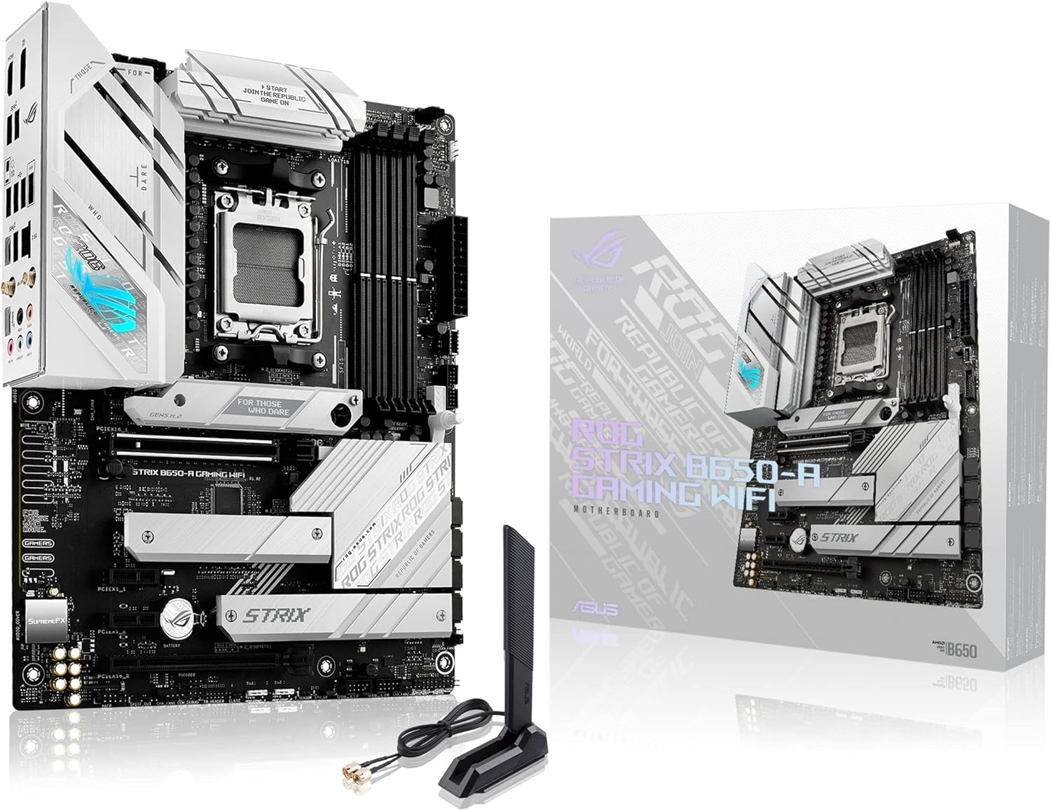 ASUS ROG Strix B650-A Gaming WiFi 6E AM5 (LGA1718) Ryzen 7000 Motherboard(12+2 Power Stages,DDR5,3xM.2 Slots,PCIe® 4.0, 2.5G LAN,WiFi 6E,USB 3.2 Gen 2×2 Type-C® Port)