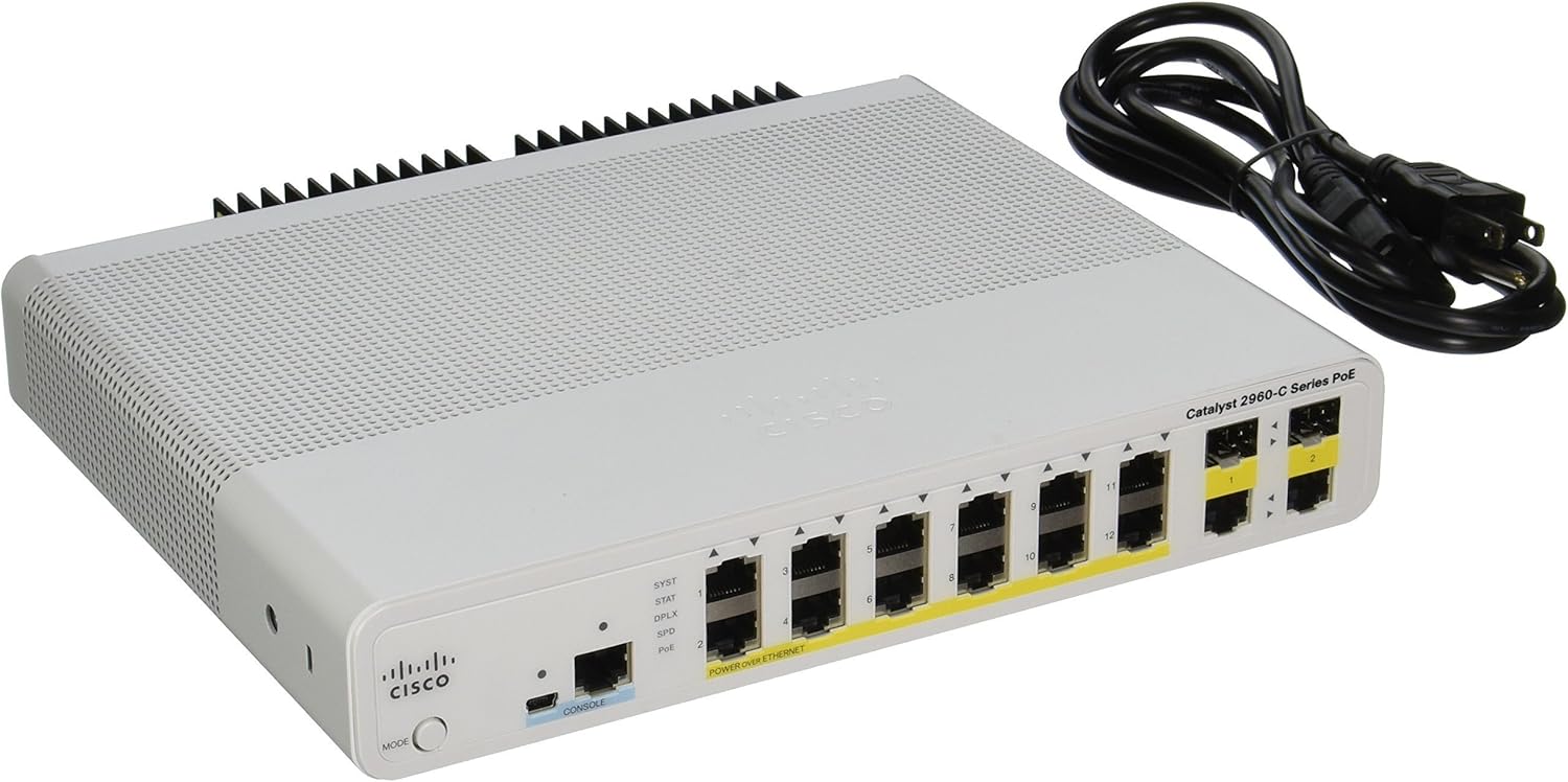 Cisco Catalyst WS-C2960C-12PC-L Ethernet Switch (WS-C2960C-12PC-L) (Renewed)