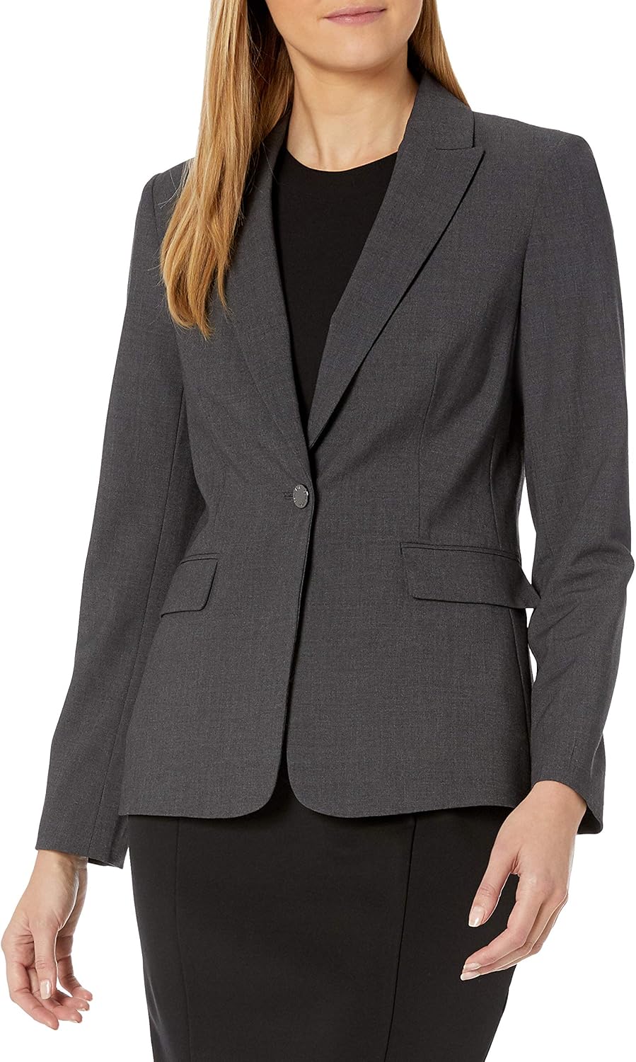 Calvin Klein Women’s One Button Lux Blazer