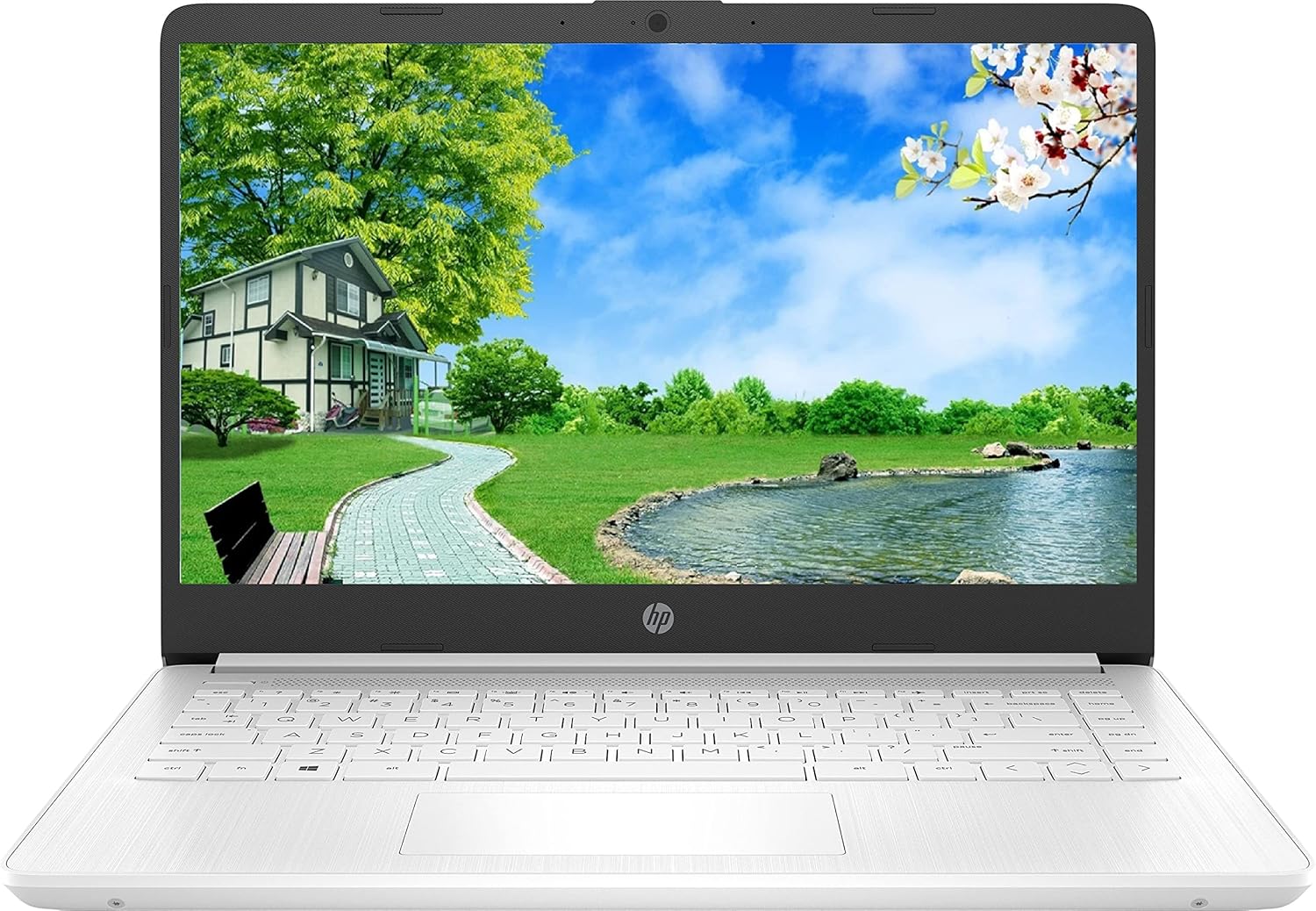 HP Newest Stream 14inch HD Display, Intel Celeron N4020 Dual-Core, 4GB DDR4 Memory, 128GB Storage (64GB eMMC+64GB Card), WiFi,Webcam, Bluetooth,1-Year Microsoft 365, Windows 11, Snow White