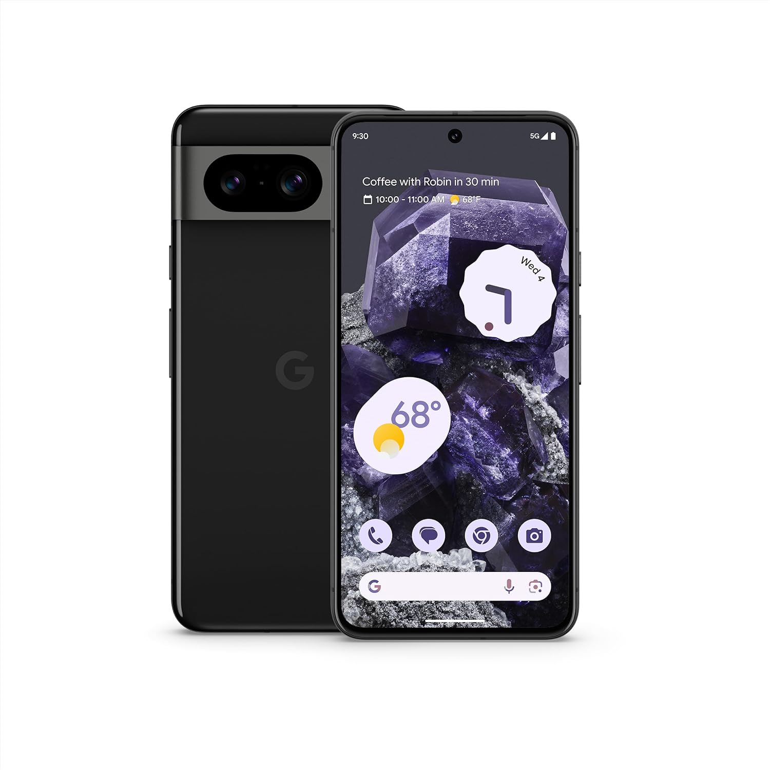 Google Pixel 8 5G,US Version, 128 GB Obsidian – Unlocked (Renewed)