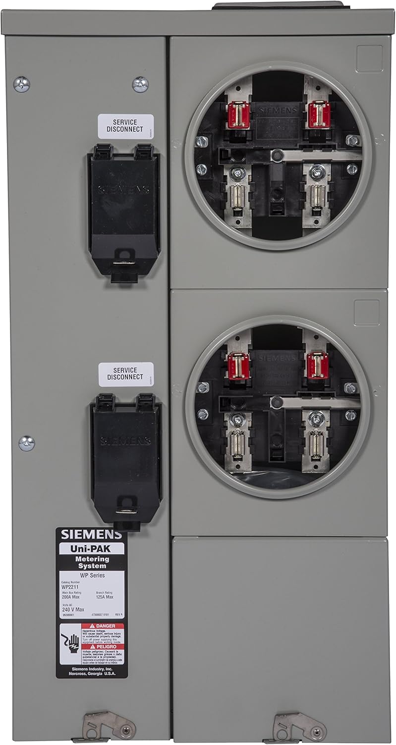 Siemens 200A, 5 Jaw, 125A per Position,2 Position, Ringless Cover, Horn Bypass