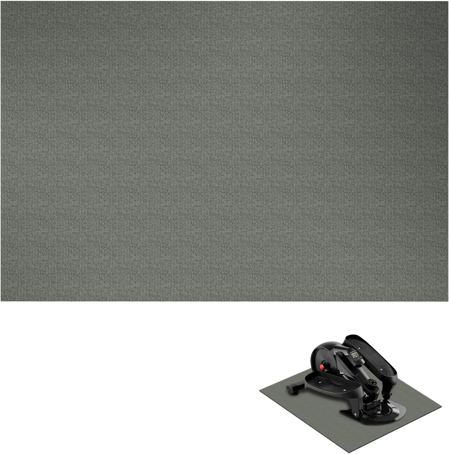 Elliptical Mat, Ellipse Machine Non-slip Mat, Elliptical Mat for Carpet, Exercise Mat for Ellipse Leg Exerciser Machine, Elliptical Mat Non Slip Under Desk Elliptical Machine for Seniors Mat Dark Grey