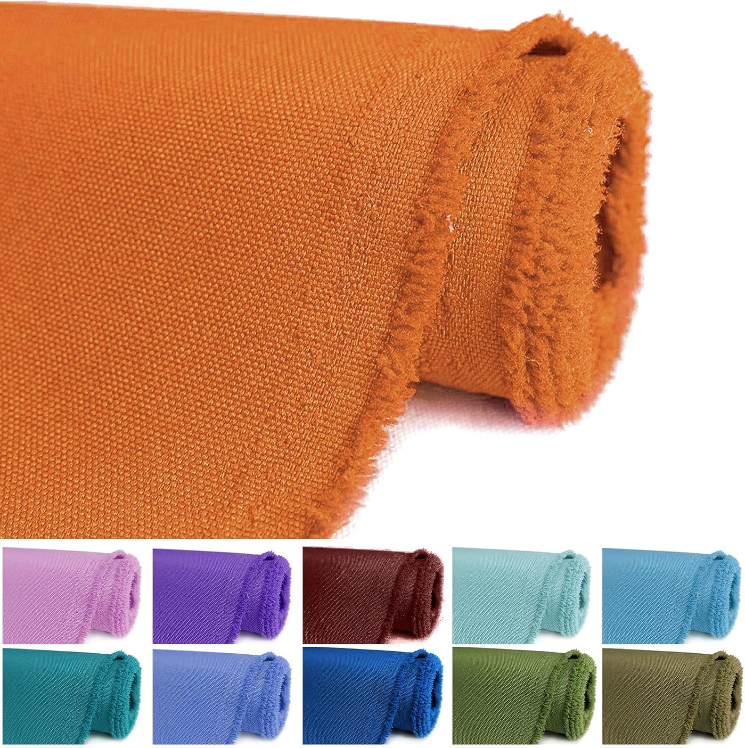 Waterproof Canvas Upholstery Fabric by The Yard 58″ Wide 600 Denier Water Resistant Oxford Polyester Material Outdoor Fabric for DIY Sewing Chair Cushion Awning Bag, Burnt Orange