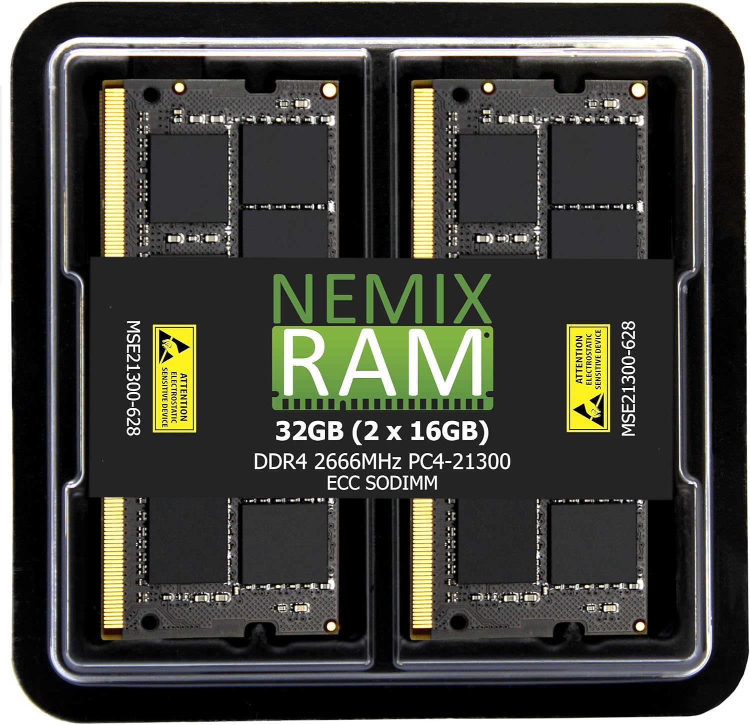 NEMIX RAM 32GB (2X16GB) DDR4 2666MHZ PC4-21300 2Rx8 1.2V 260-PIN ECC Unbuffered SODIMM NAS Memory KIT Compatible with Synology D4ECSO-2666-16G