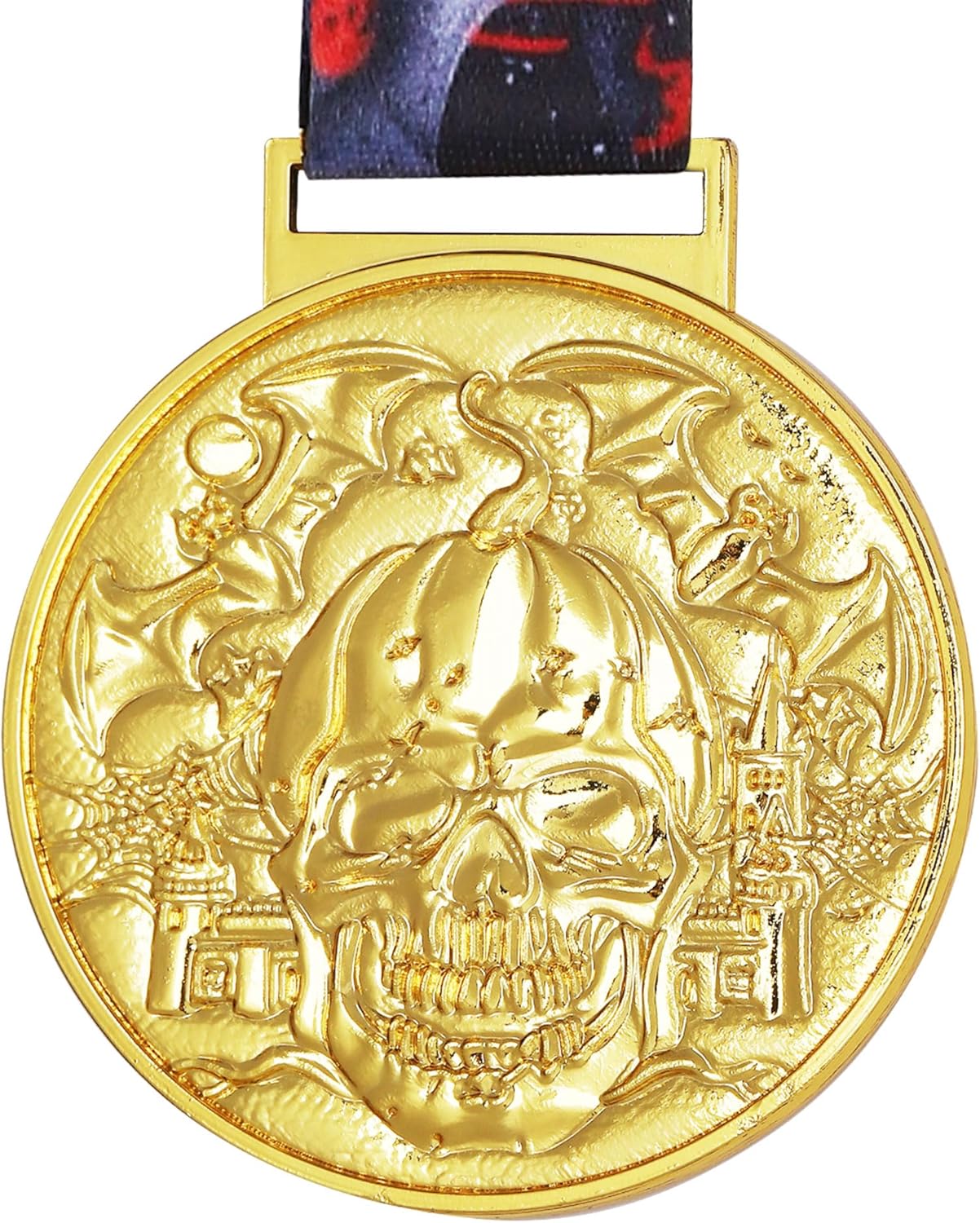 Abaokai Halloween Party Supplies – Golden Best Costume Skeleton Medals Adults Contest Awards Prizes, Skeleton Costume Contest Trophy Awards, Halloween Party Favors