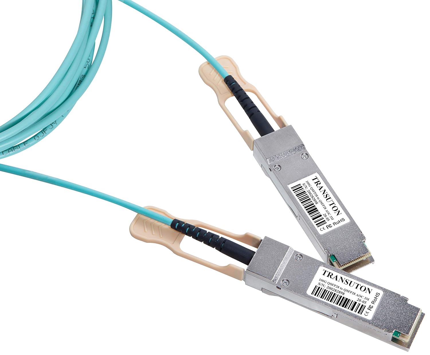 100G QSFP28 AOC Cable | Compatible with Cisco QSFP-100G-AOC30M 100GBASE QSFP28 to QSFP28 Active Optical Cable (30M/98.4ft)