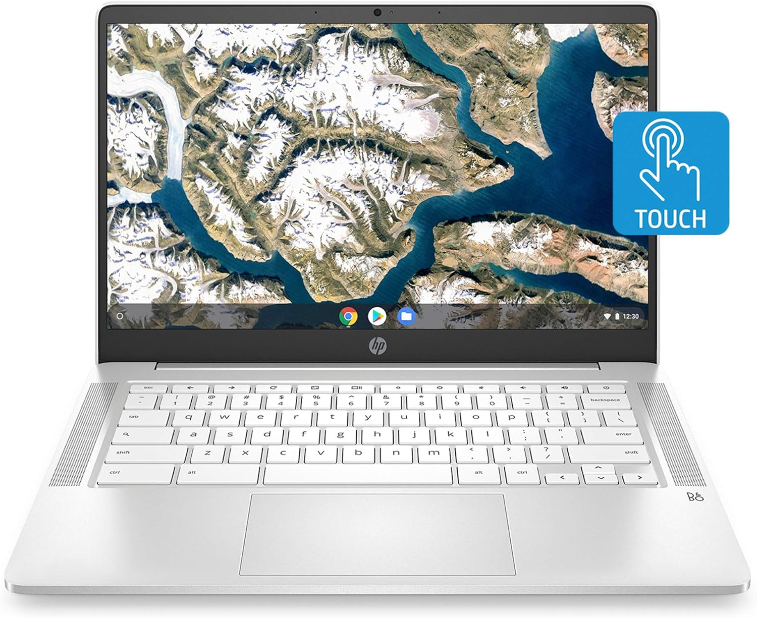 HP Chromebook 14-inch HD Touchscreen Laptop, Intel Celeron N4000, 4 GB RAM, 32 GB eMMC, Chrome (14a-na0040nr, Ceramic White)