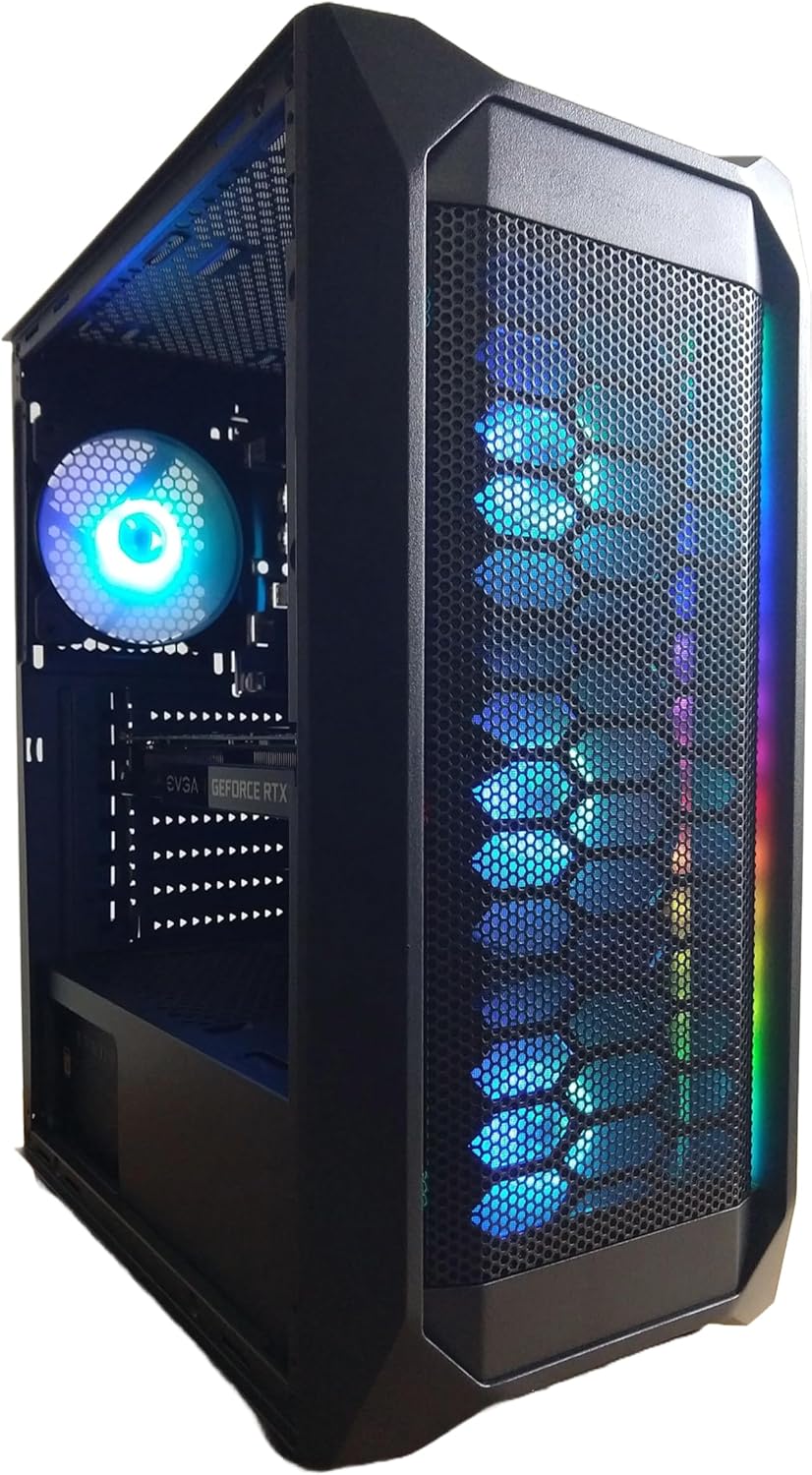 Centaurus Helios 3 Gaming PC, Intel i7 12700K, GeForce RTX 4060, 32GB RAM, 1TB NVMe SSD, Windows 11 PRO, AC WiFi. Fast Desktop Computer for Gamers and Professional apps, VR Ready, RGB, Glass Window!