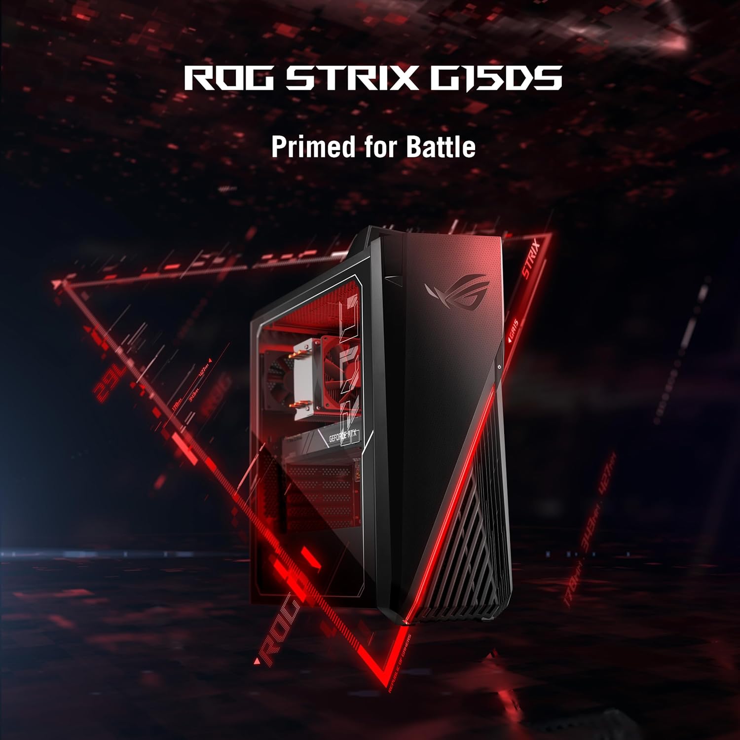 ASUS ROG Strix G15DS Gaming Desktop, AMD Ryzen 7 7700X Processor, GeForce RTX 4070 Dual, 16GB DDR5 RAM, 1TB PCIe SSD, Windows 11 Home, G15DS-DH774