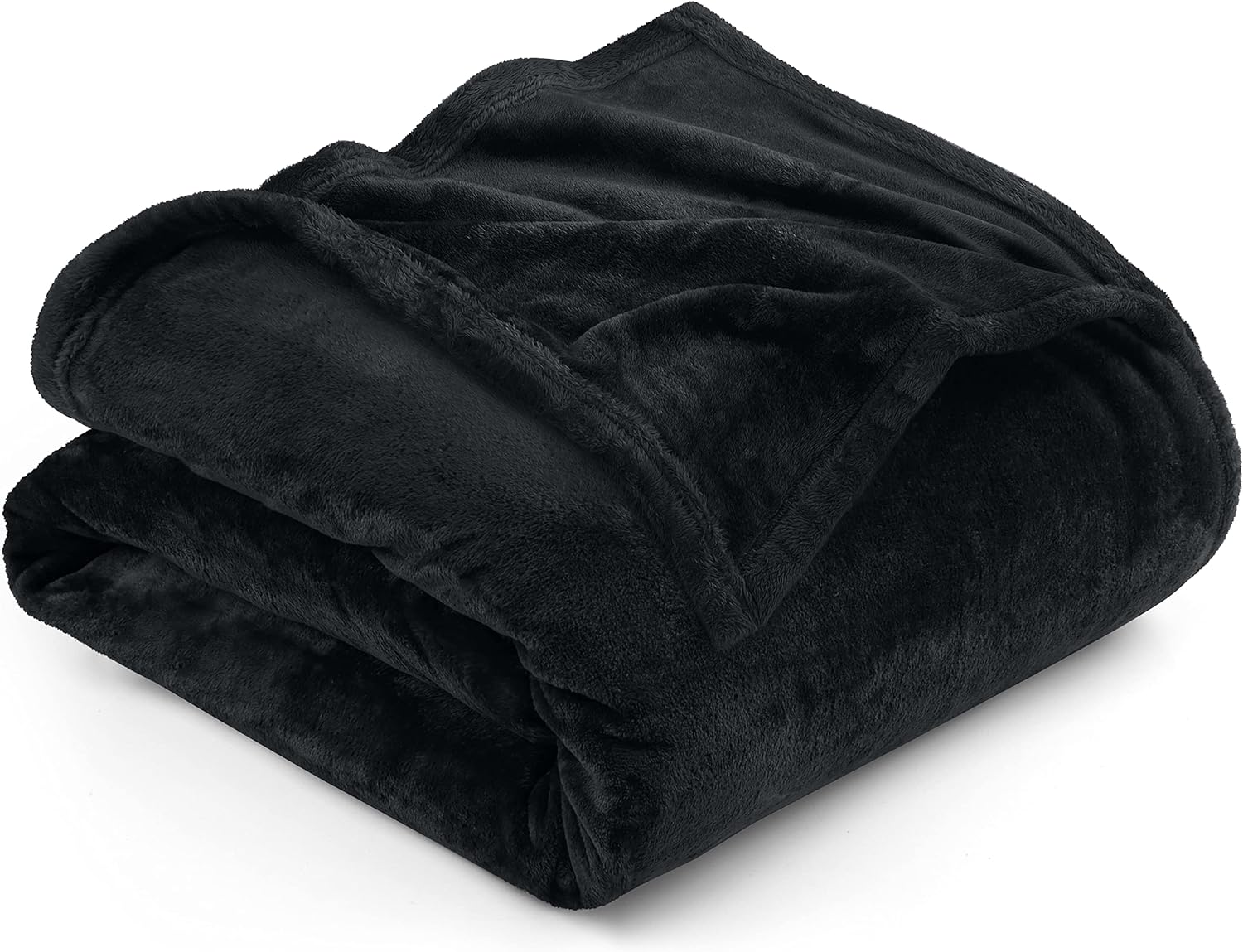 Utopia Bedding Fleece Blanket Queen Size Black 300GSM Luxury Bed Blanket Anti-Static Fuzzy Soft Blanket Microfiber (90×90 Inches)