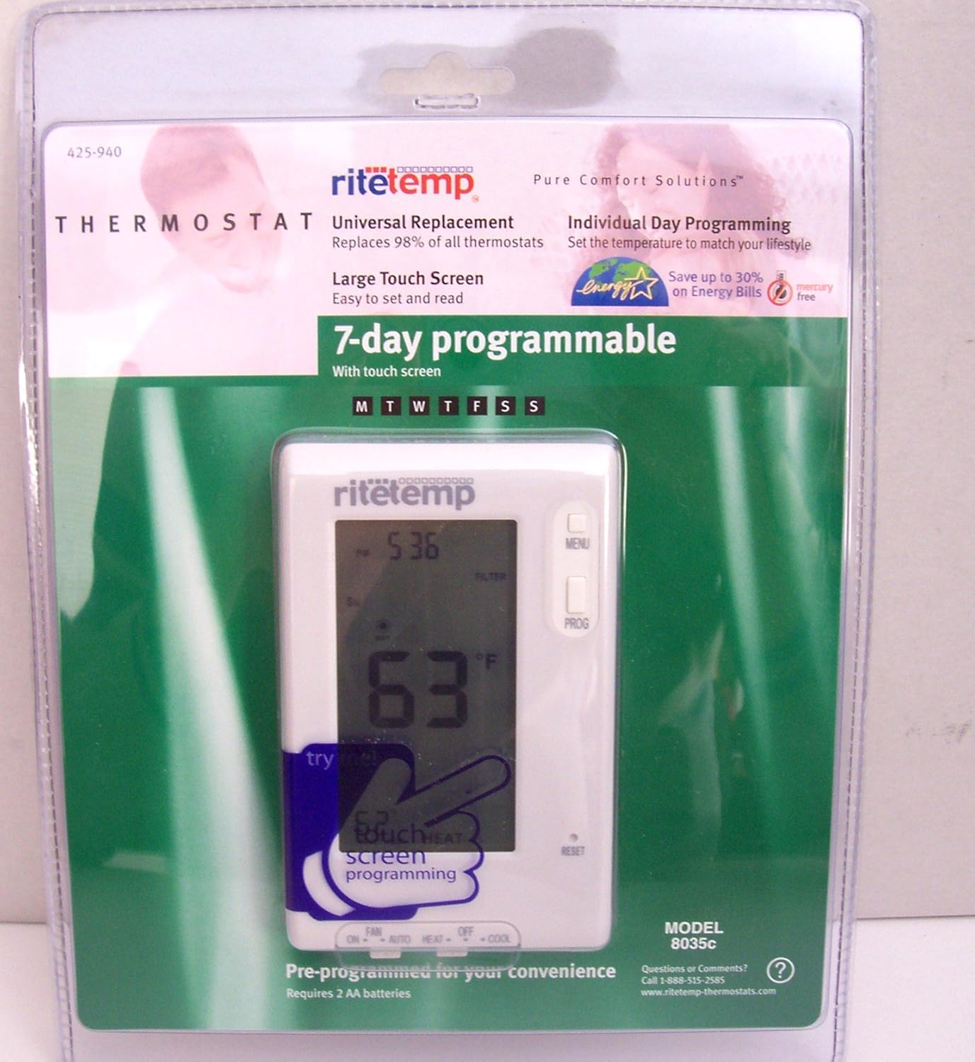 7 Day Programmable With Touch Screen Thermostat