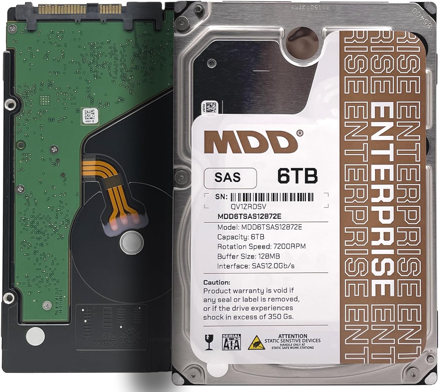 MDD MAXDIGITALDATA 6TB 7200RPM 128MB Cache SAS 12.0Gb/s 3.5inch Internal Enterprise Hard Drive (MD6TSAS12872E) – [NOT a SATA HDD] (Renewed)