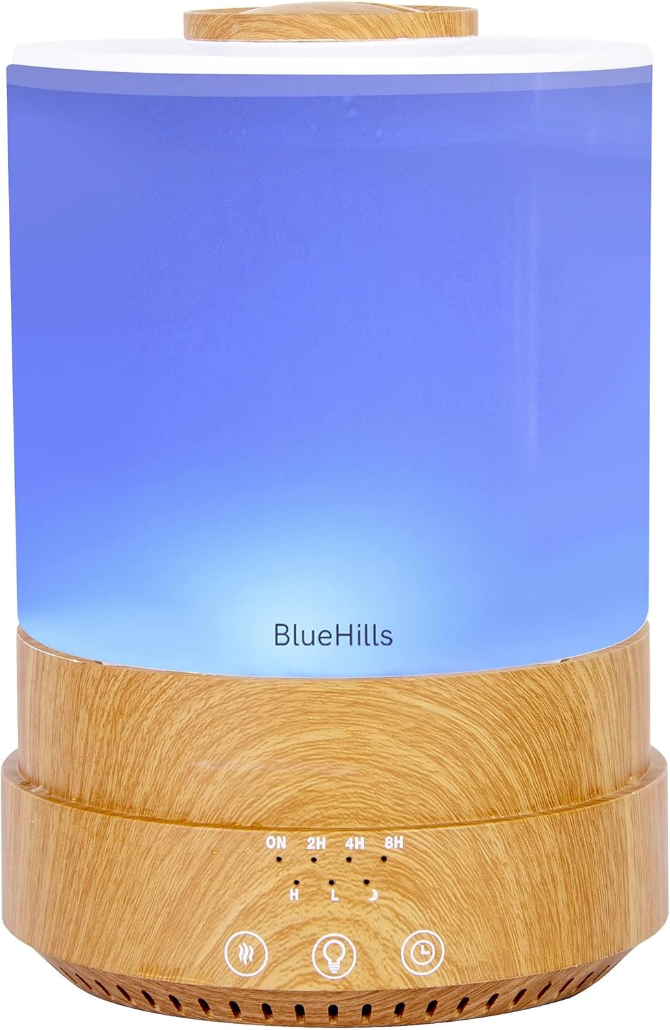 BlueHills Premium 2500 ML XL Essential Oil Diffusers for Large Room Aromatherapy Fragrance Diffuser Humidifier Combo High Mist Large air Diffuser for Essential Oils for Home Light Wood Grain F005