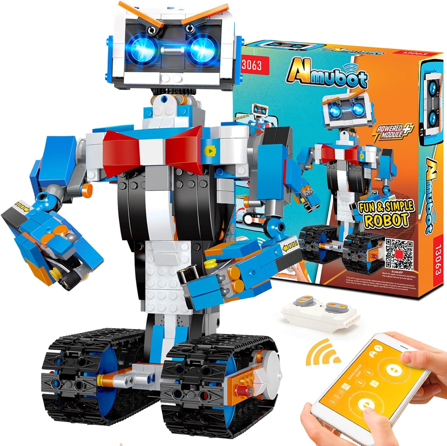 STEM Building Robot Toys for Kids 8-12, Educational Science Build Block Kits, Educational Remote Control Toy with App Control, Birthday Gift Ideas for Boys and Girls