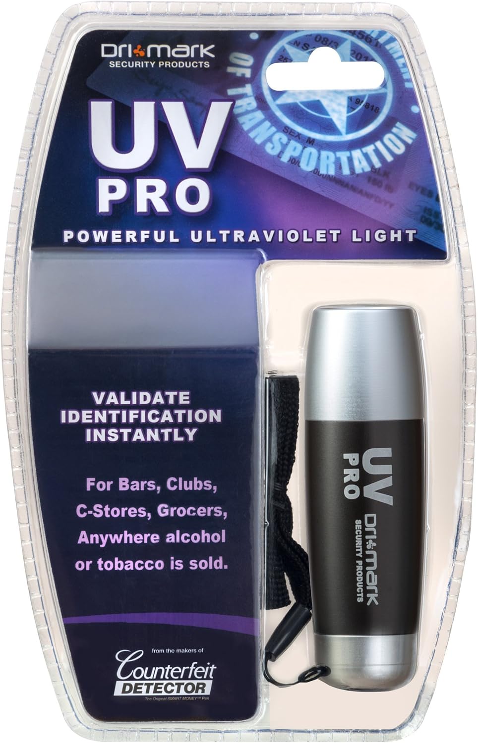 Dri Mark UV Pro Proprietary Ultraviolet Flashlight – ID, Document Fraud & International Counterfeit Money Detection – Detector for Pet Urine, Stains & Cleanliness – Loss Prevention & Fraud Protection