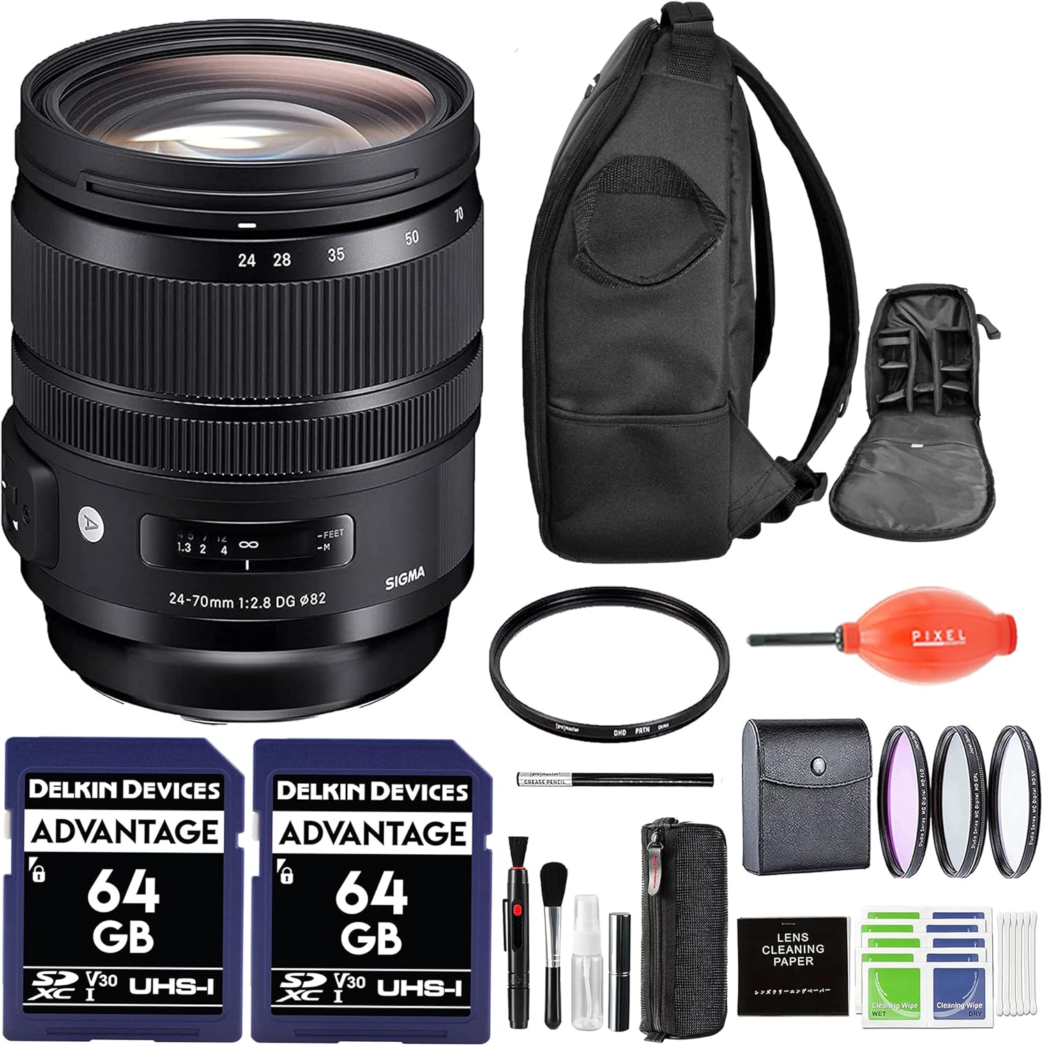 Sigma 24-70mm F/2.8 DG OS HSM Art Lens Compatible for Canon EF(576954) Bundle with Advanced Accessory and Travel Bundle | 3-Year Extended Warranty