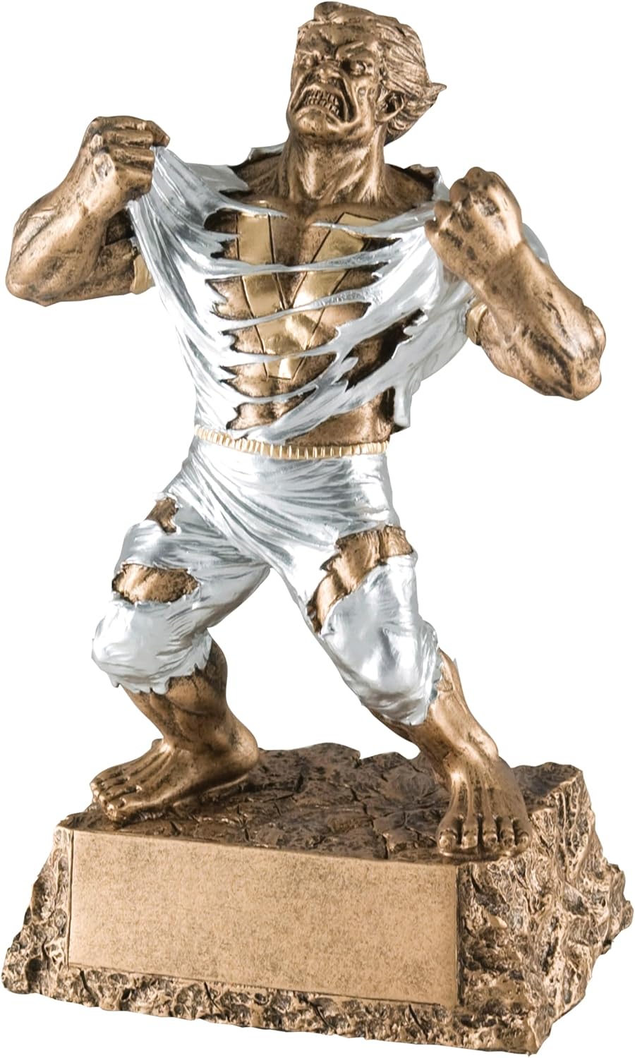 Decade Awards Monster Victory Trophy – 6.75 or 9.5 Inch Tall | Triumphant Beast Award | Victorious Champion Hulk Award for Sports or Academic Contests, 1st Place Winners – Engraved Plate on Request